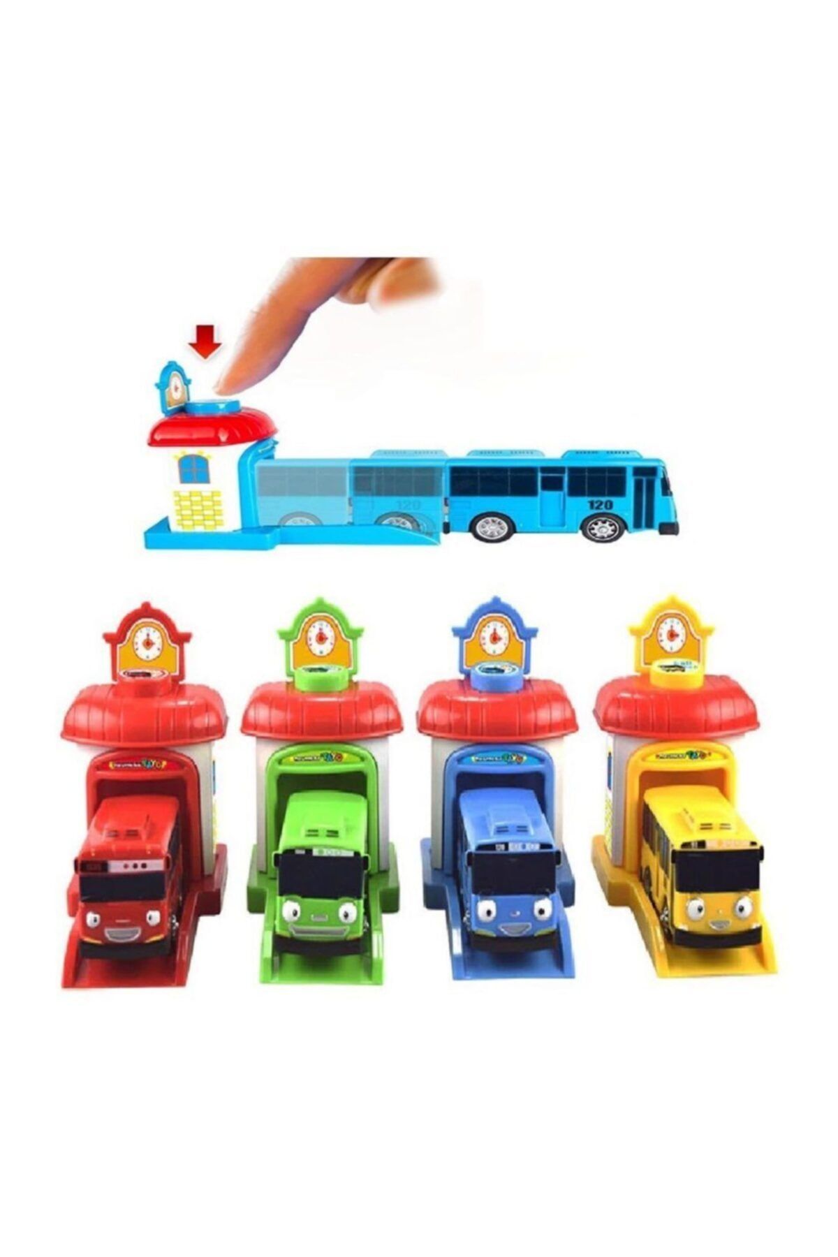 OKTOYS Tayo Otobüs Ve Garaj Seti 4'lü Set