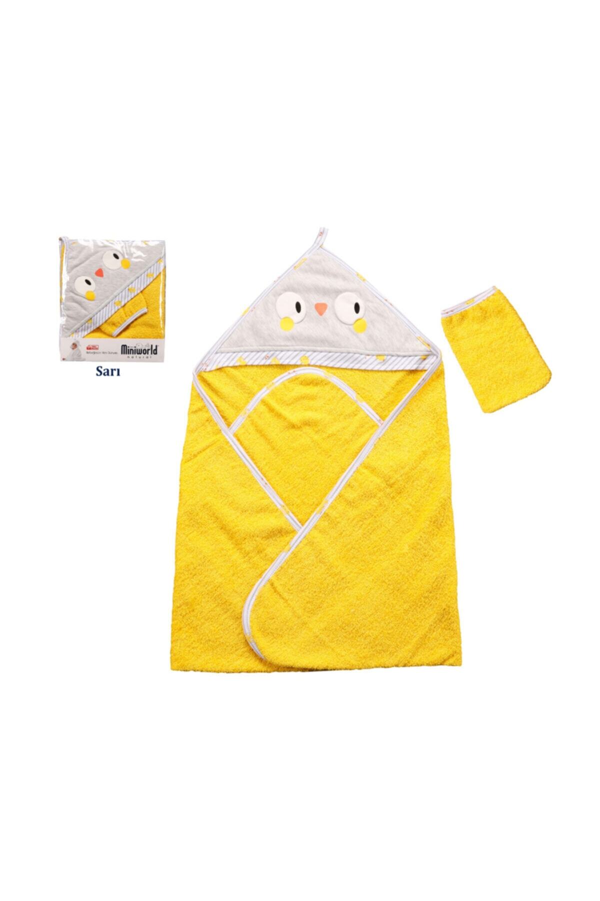 Miniworld Baby Miniworld Unisex Sarı Civciv Bebek Havlusu