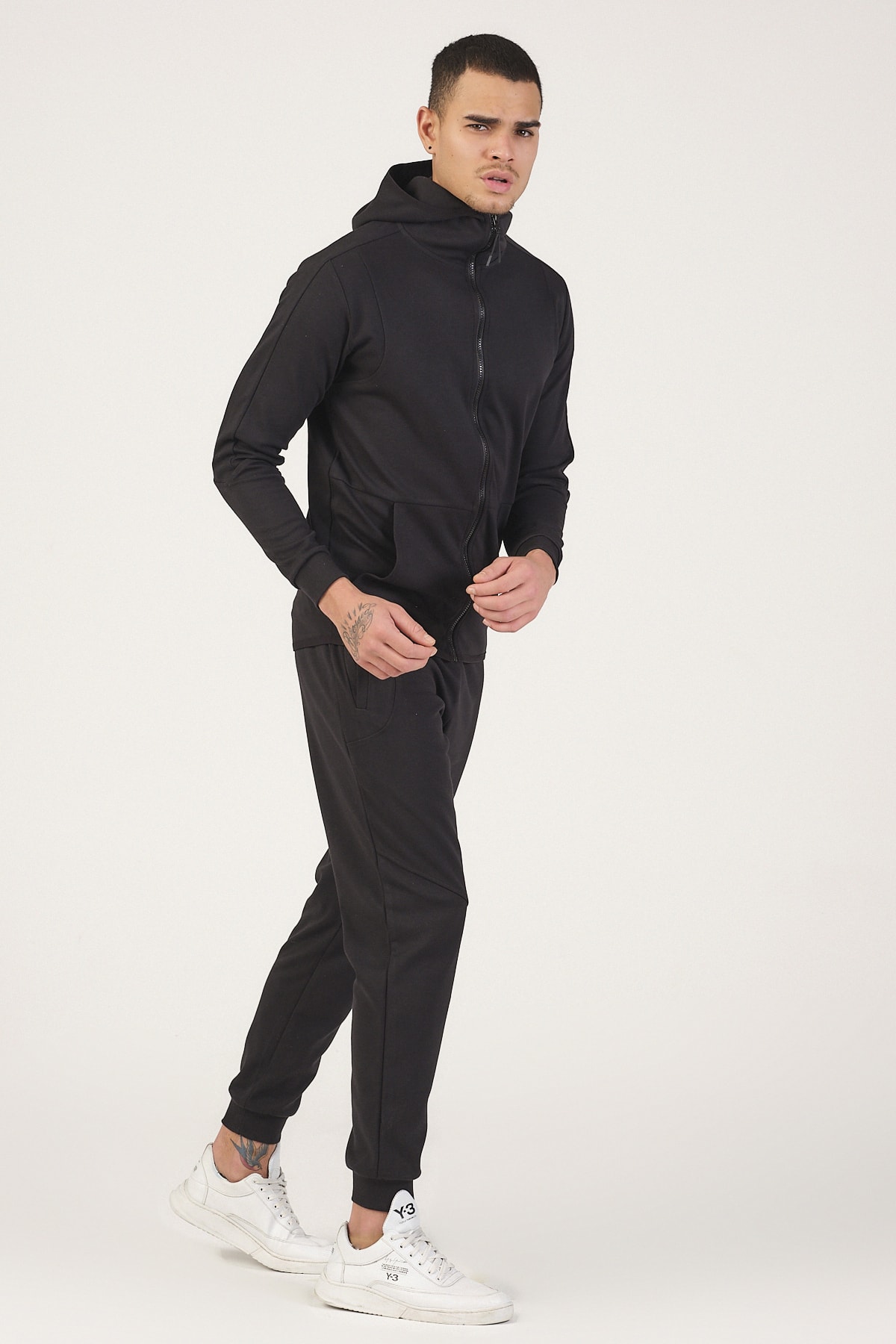 KREPP Tam Fermuarlı Kapüşonlu Eşofman Takımı