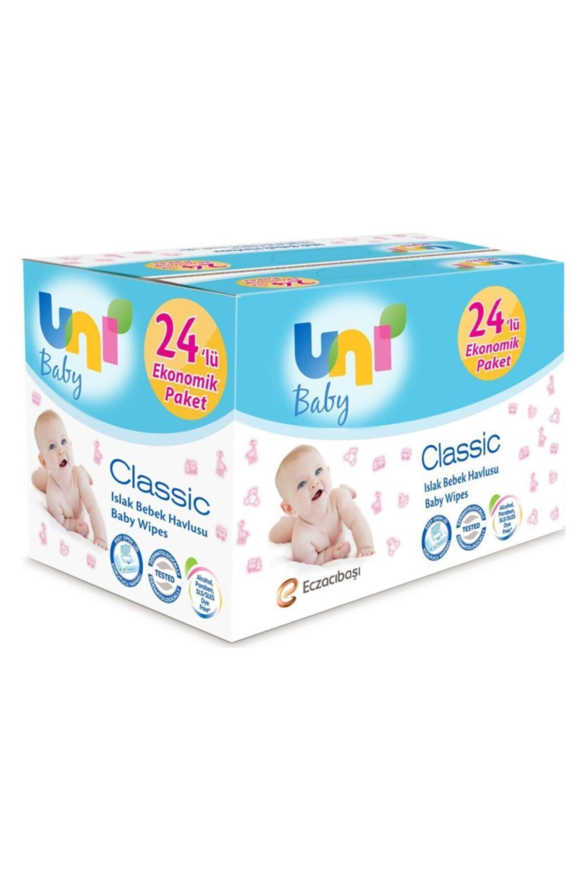 Uni Baby Classic Islak Havlu 24'lü Fırsat Paketi / 56x24 (1.344 Yaprak