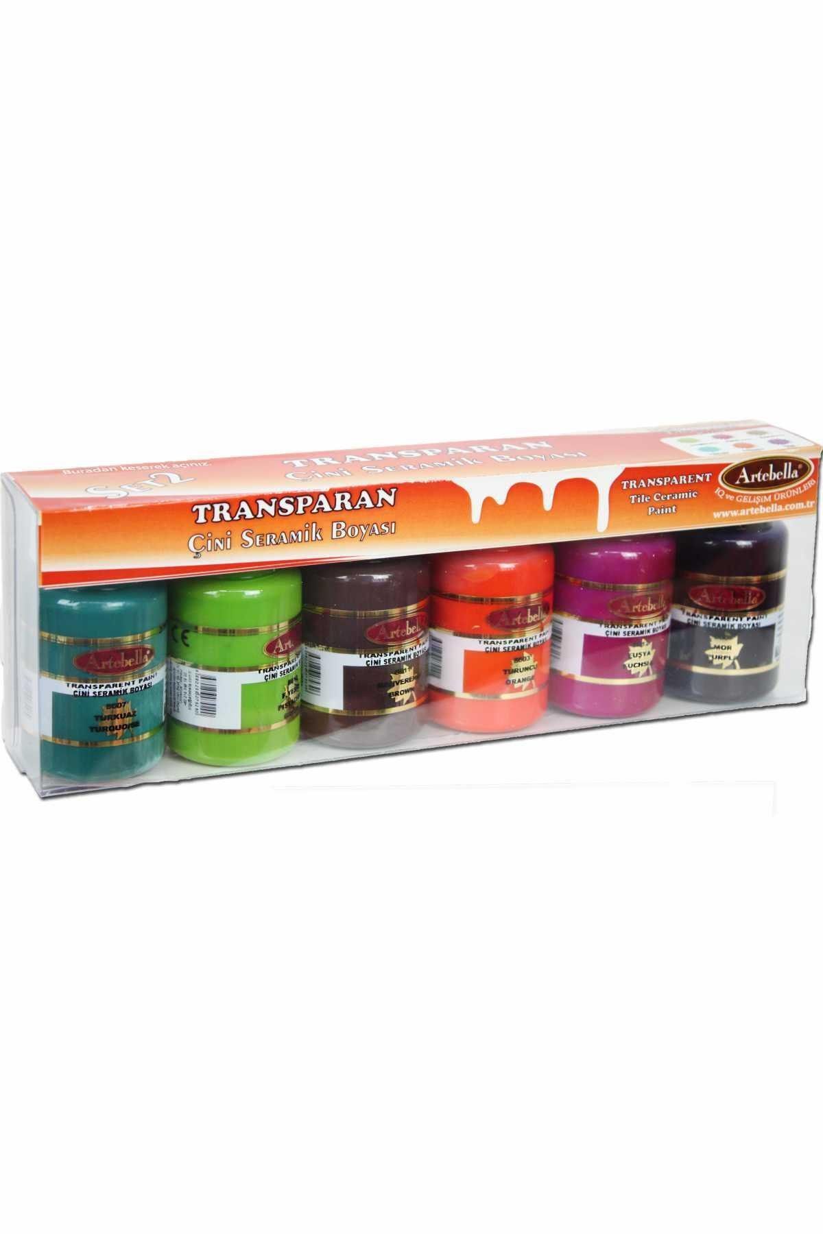 Artebella Transparan Çini Seramik Boyası Absts002 50 ml 6 'lı Set - 2