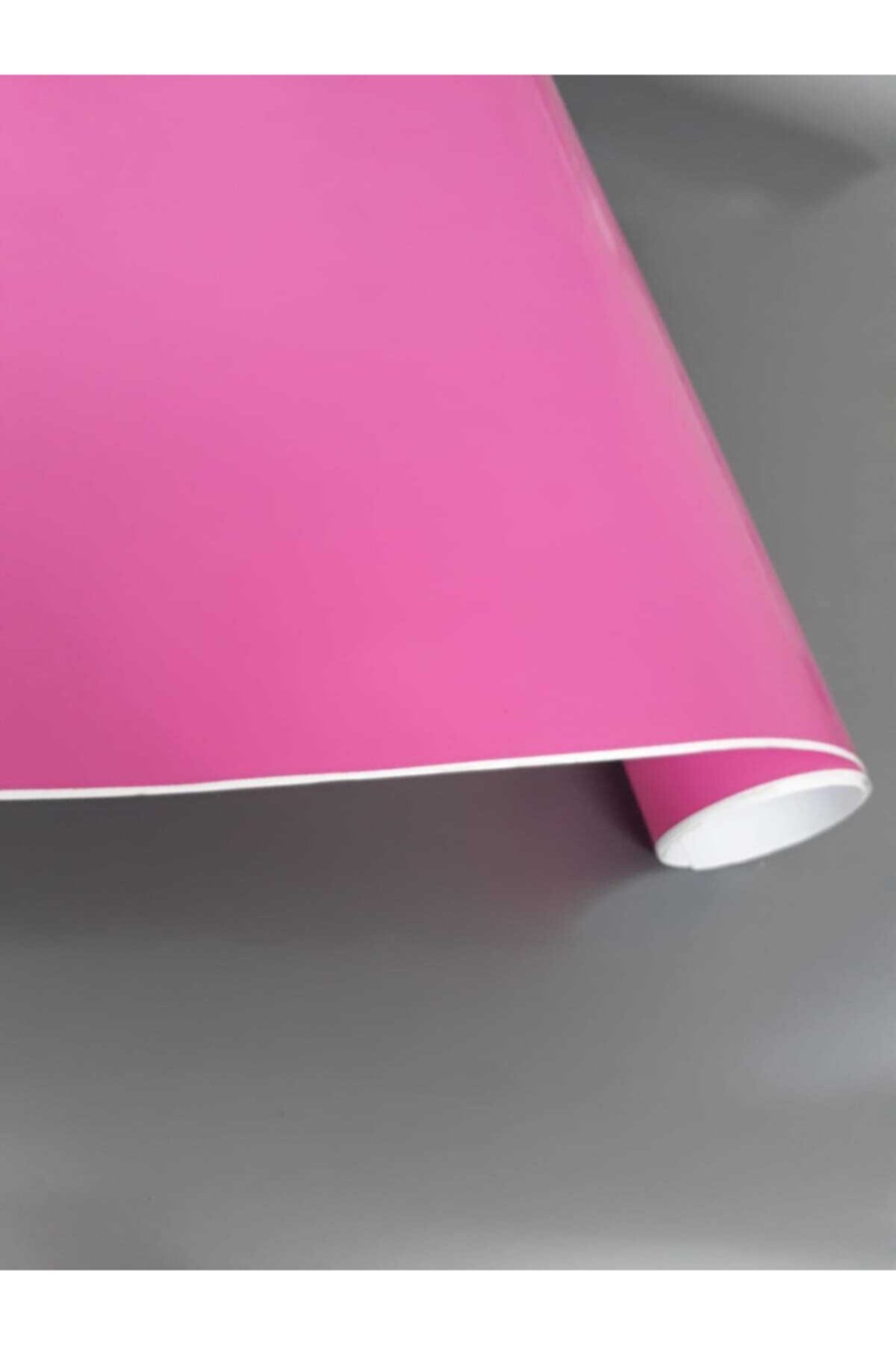 Baskı Madeni Parlak Pembe (40 CM X 5 METRE) Kendinden Yapışkanlı Folyo