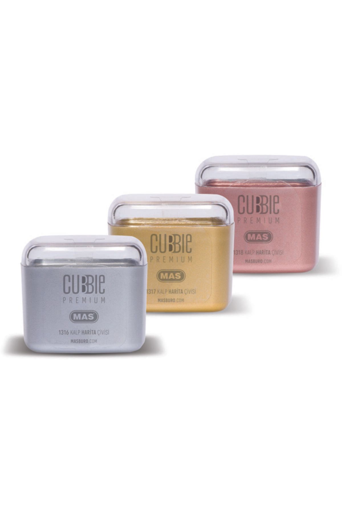 Mas Cubbie Premium Kalp Harita Çivisi - Rose Gold