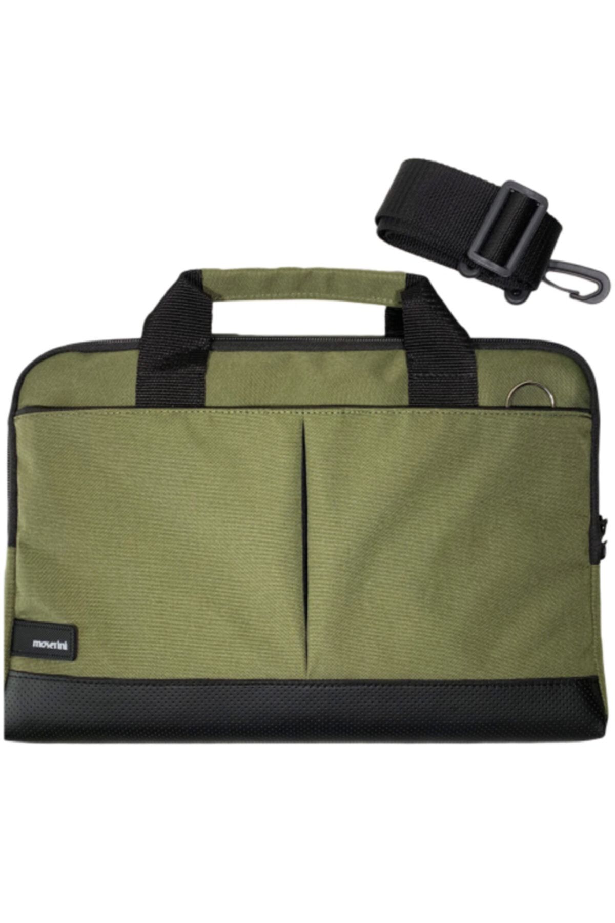 Moserini 15.6'' Taban Korumalı, Omuz Askılı Notebook Laptop Macbook Çantası - Haki