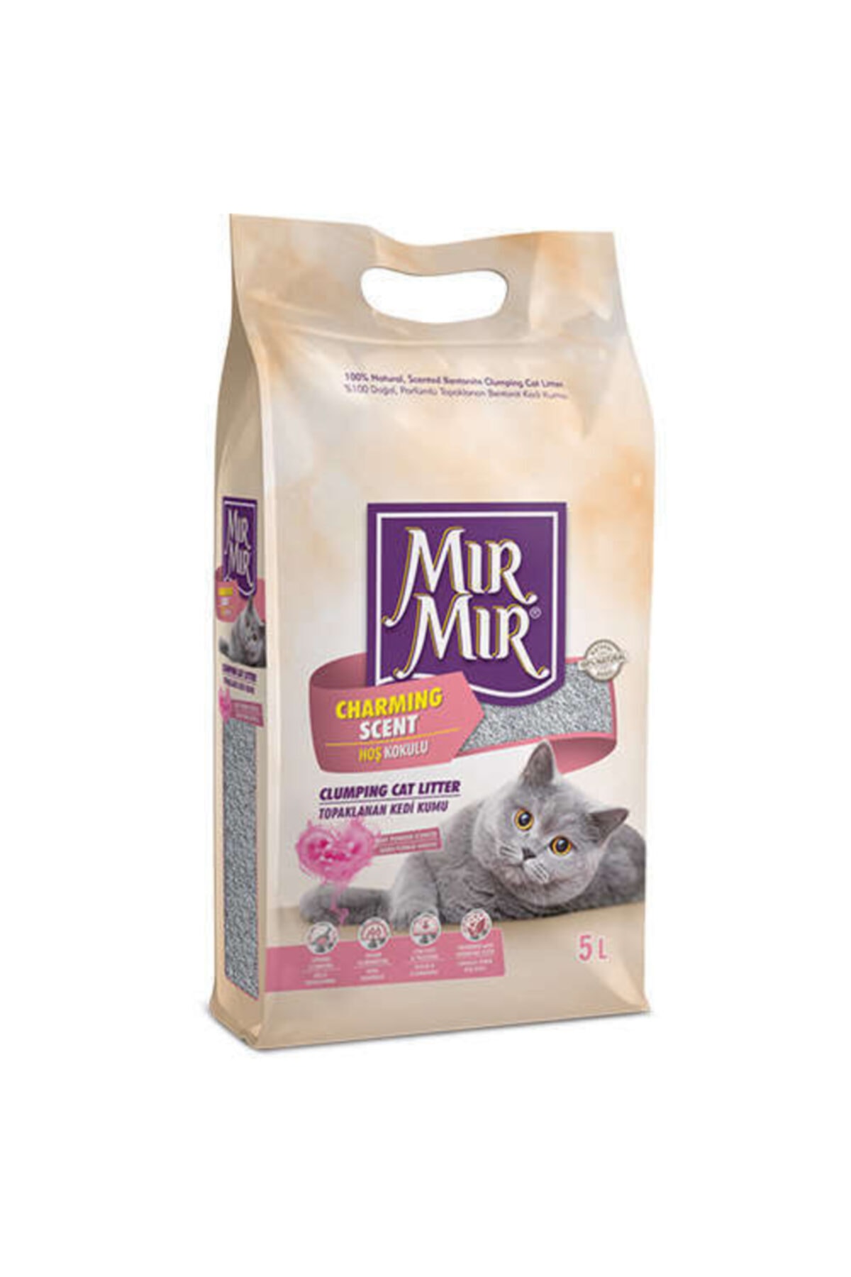 Mır Mır Mırmır Hoş Kokulu Ince Taneli Topaklanan Kedi Kumu 8 X 5 Litre