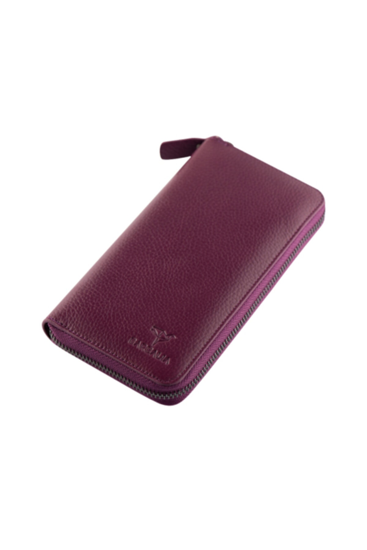 Garbalia %100 El Yapımıhakiki Deri Mürdüm Kadın Para Portföy