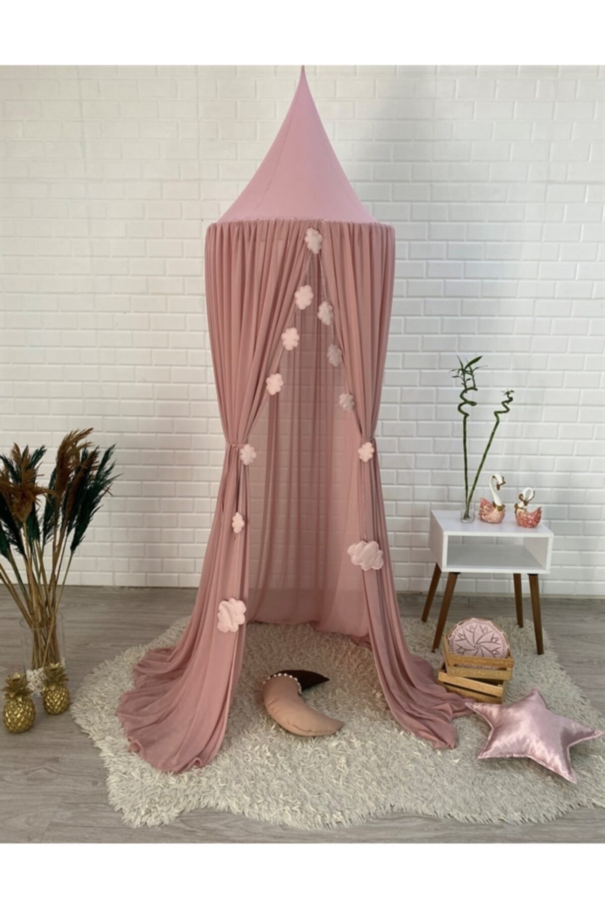 Pastelya Pudra Şifon Cibinlik Kumaş Cibinlik Sineklik