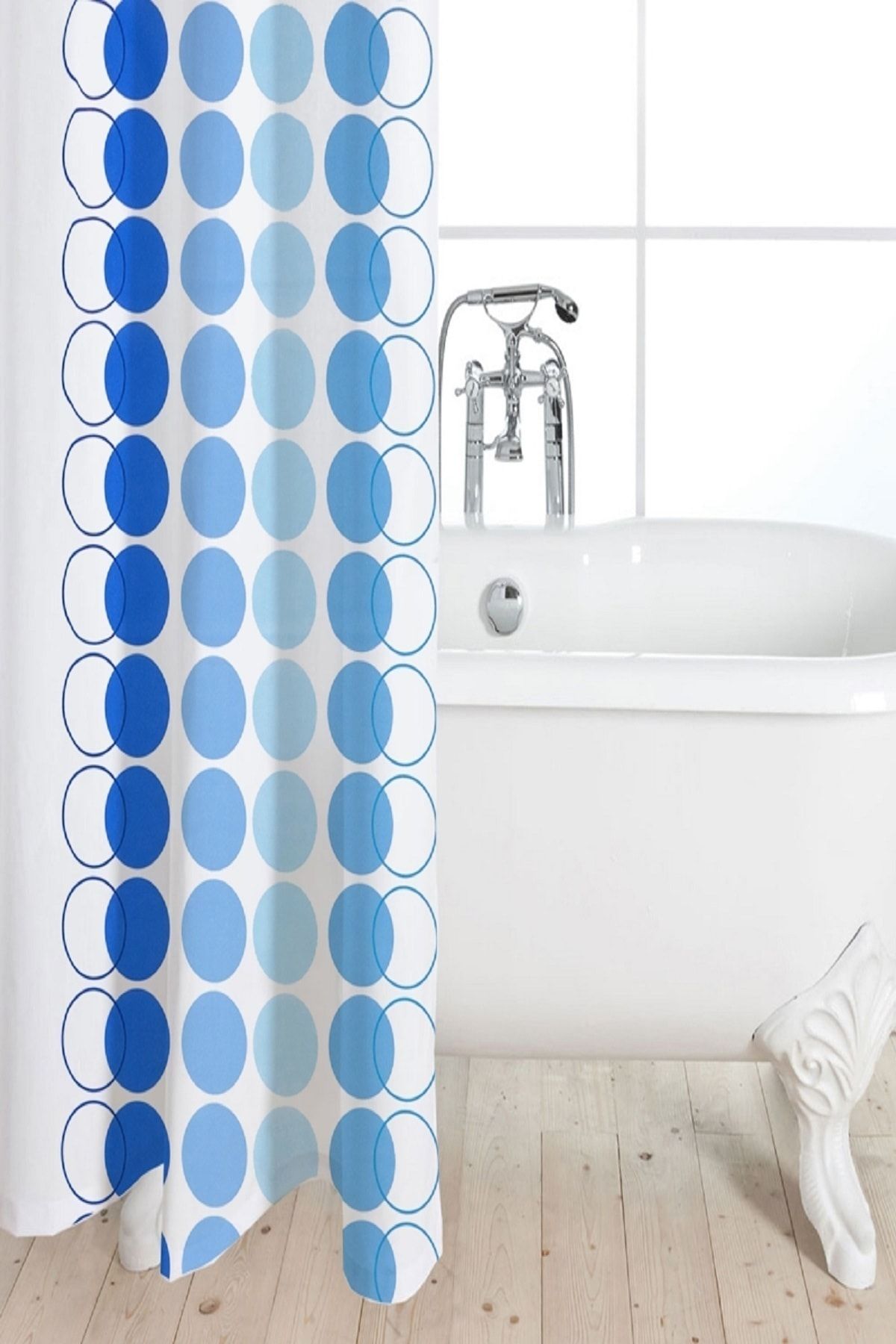 VONALDI HOME Spot Çift Kanat Banyo Perdesi 2x120x185cm