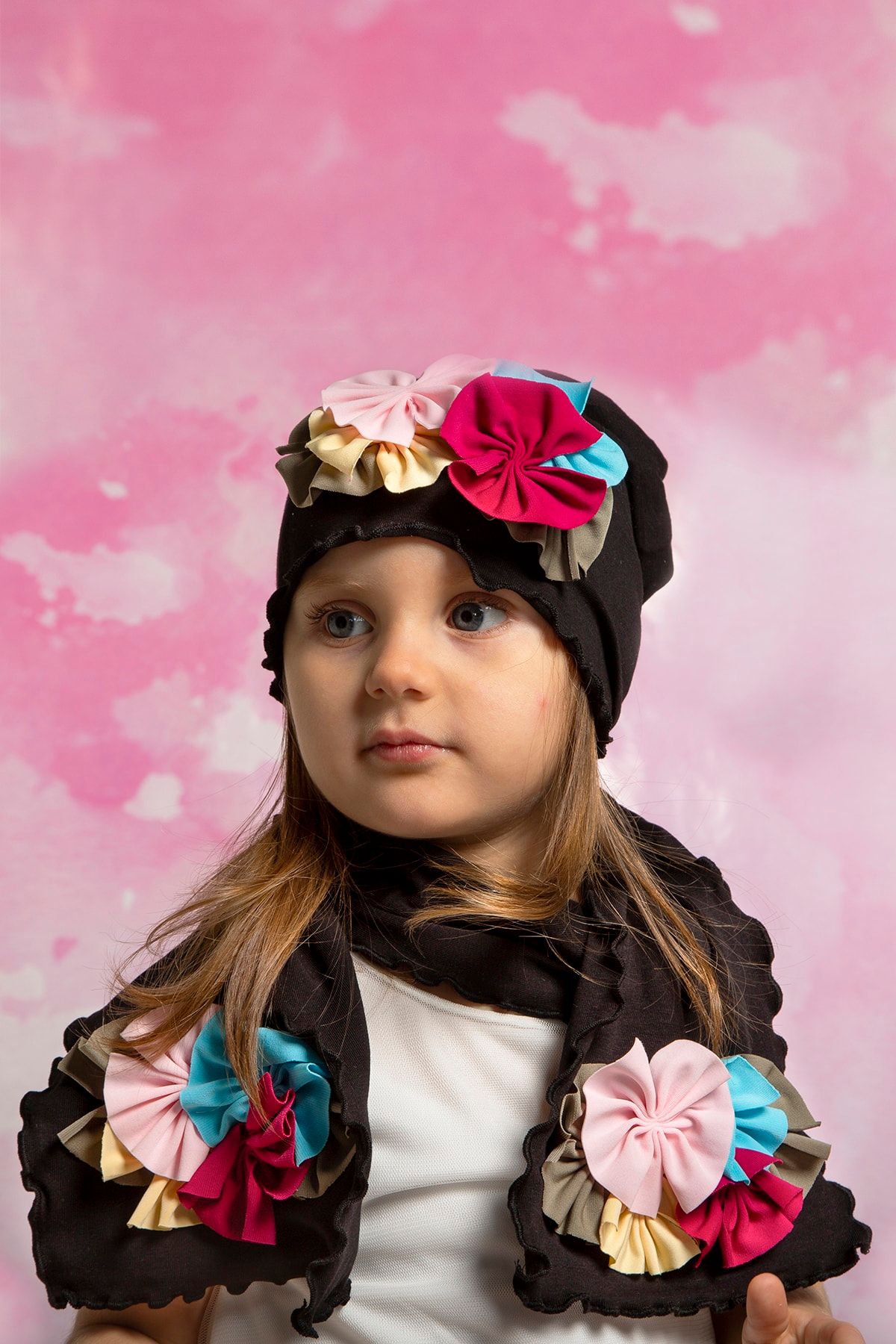 Baby Dora Fiyonk Bere & Atkı Takım