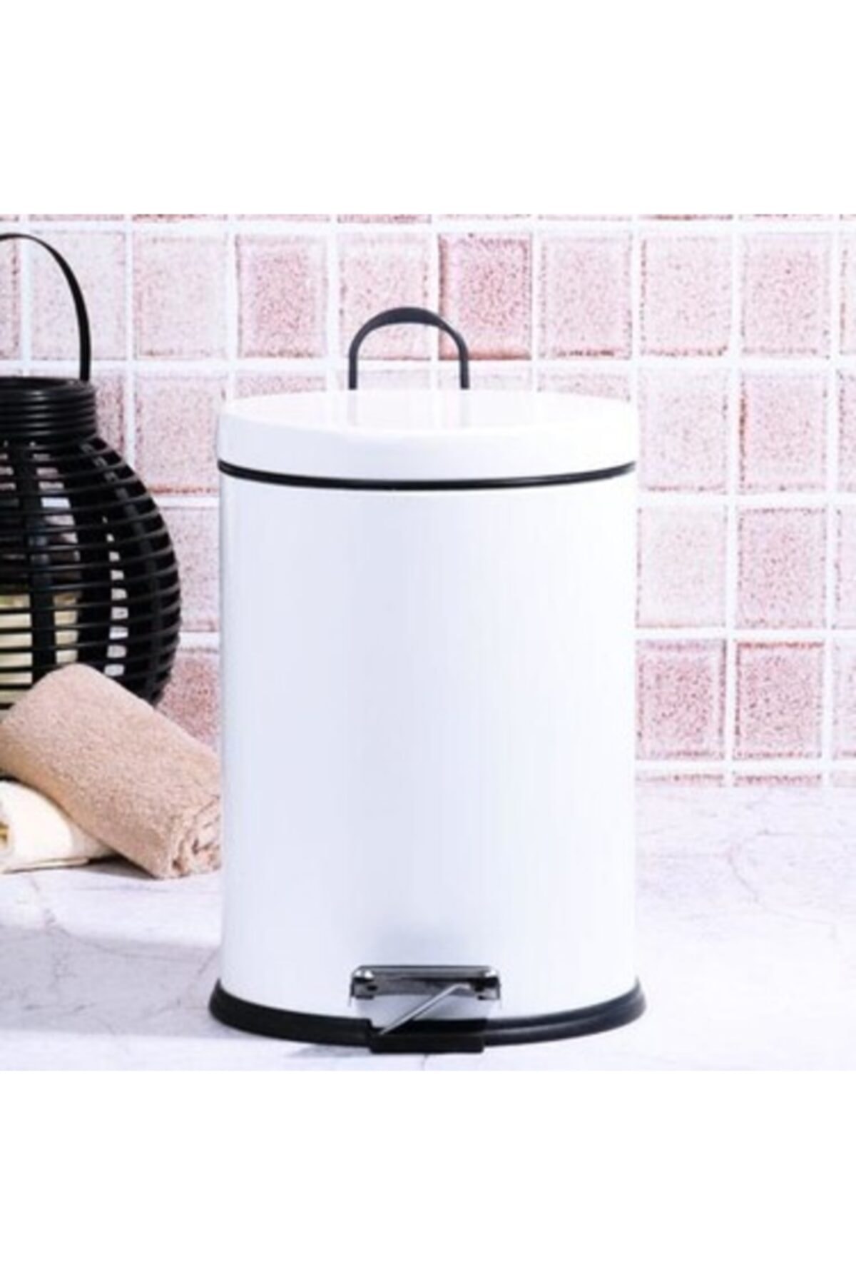 Berta Hijyen Berta Beyaz Pedallı Banyo Çöp Kovası 12lt