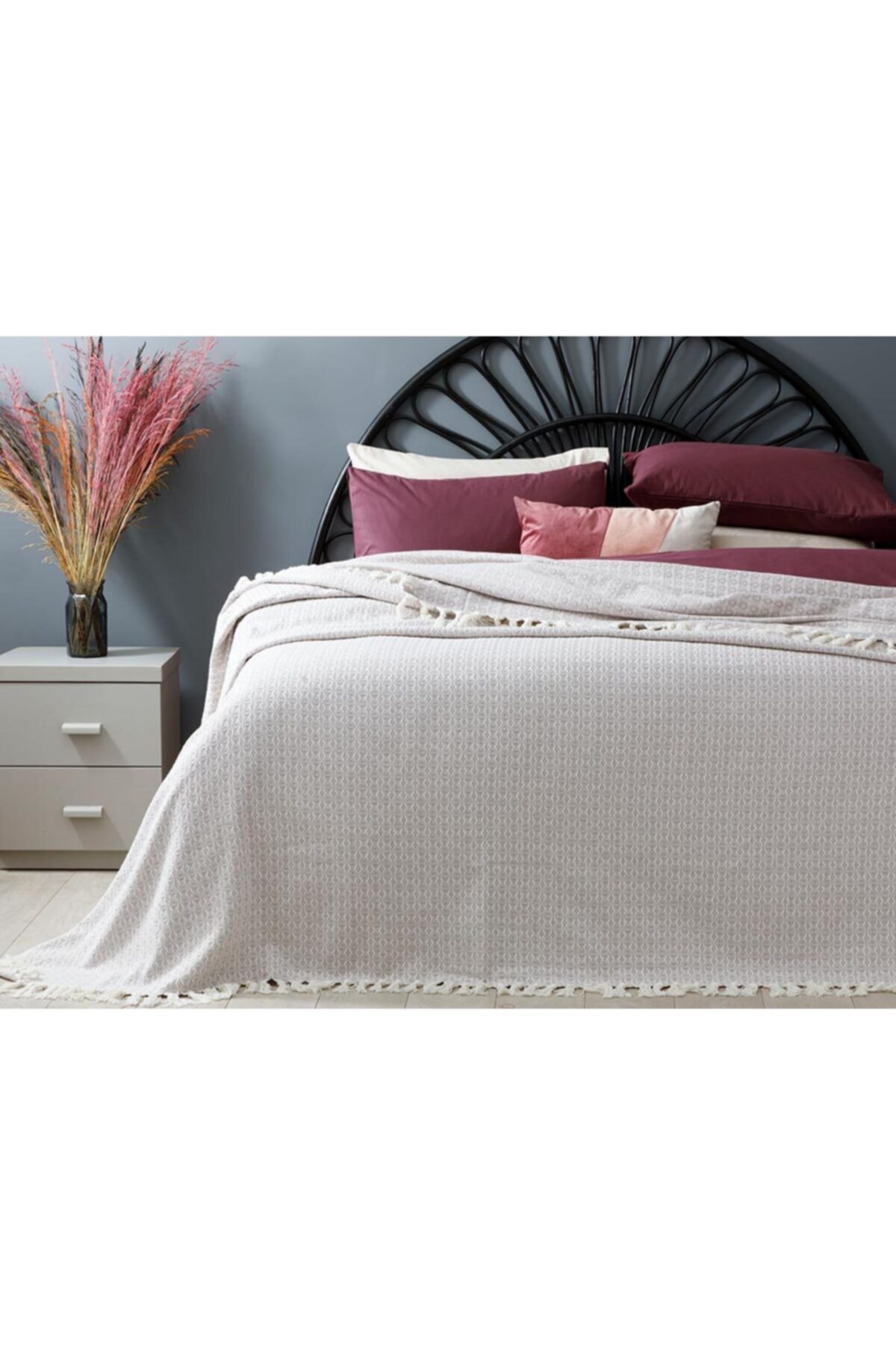 english home bracket dokuma cift kisilik yatak ortusu 240x260 cm lila fiyati yorumlari trendyol