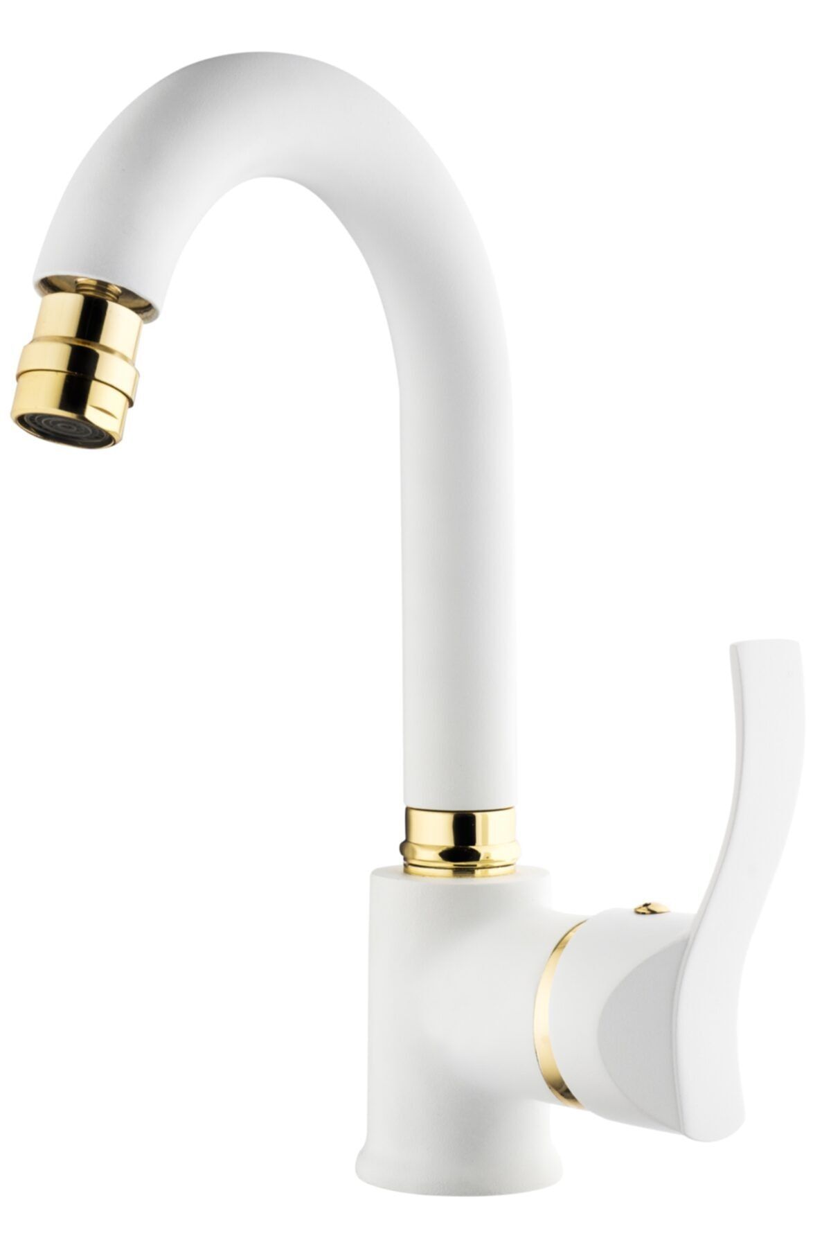 GMS Akdeniz Beyaz Altın Kuğu Lavabo Musluk Bataryası Akd301