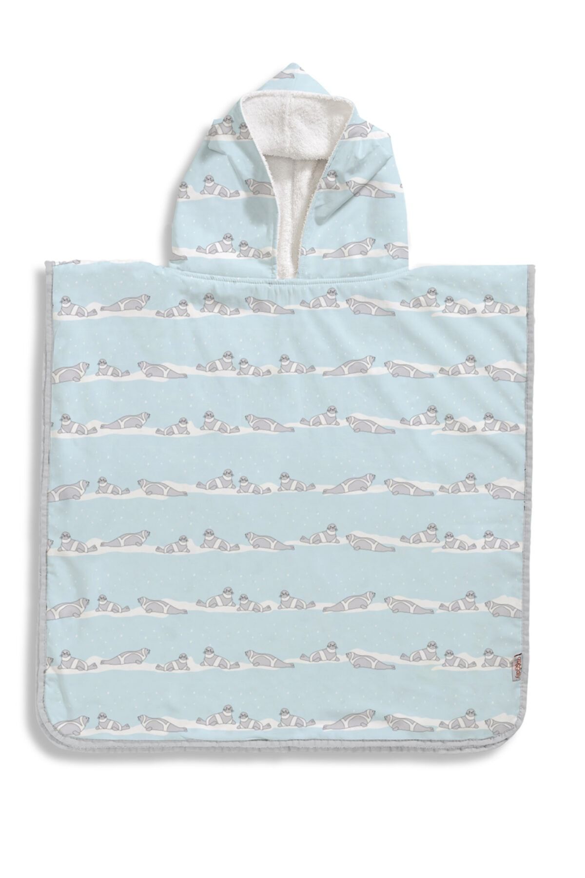 Crocodily Çocuk Panço Havlu-ribbon Seal Blue