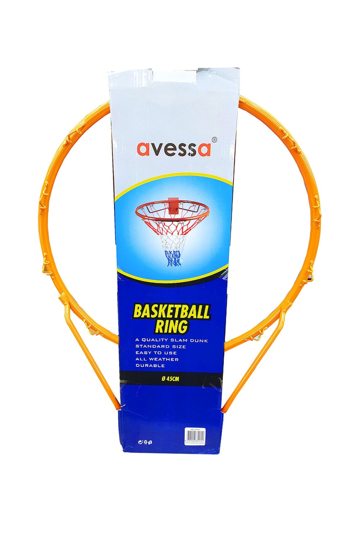AVESSA Basketbol Çemberi Tek Kat Fileli Basketbol Potası Mb-23054