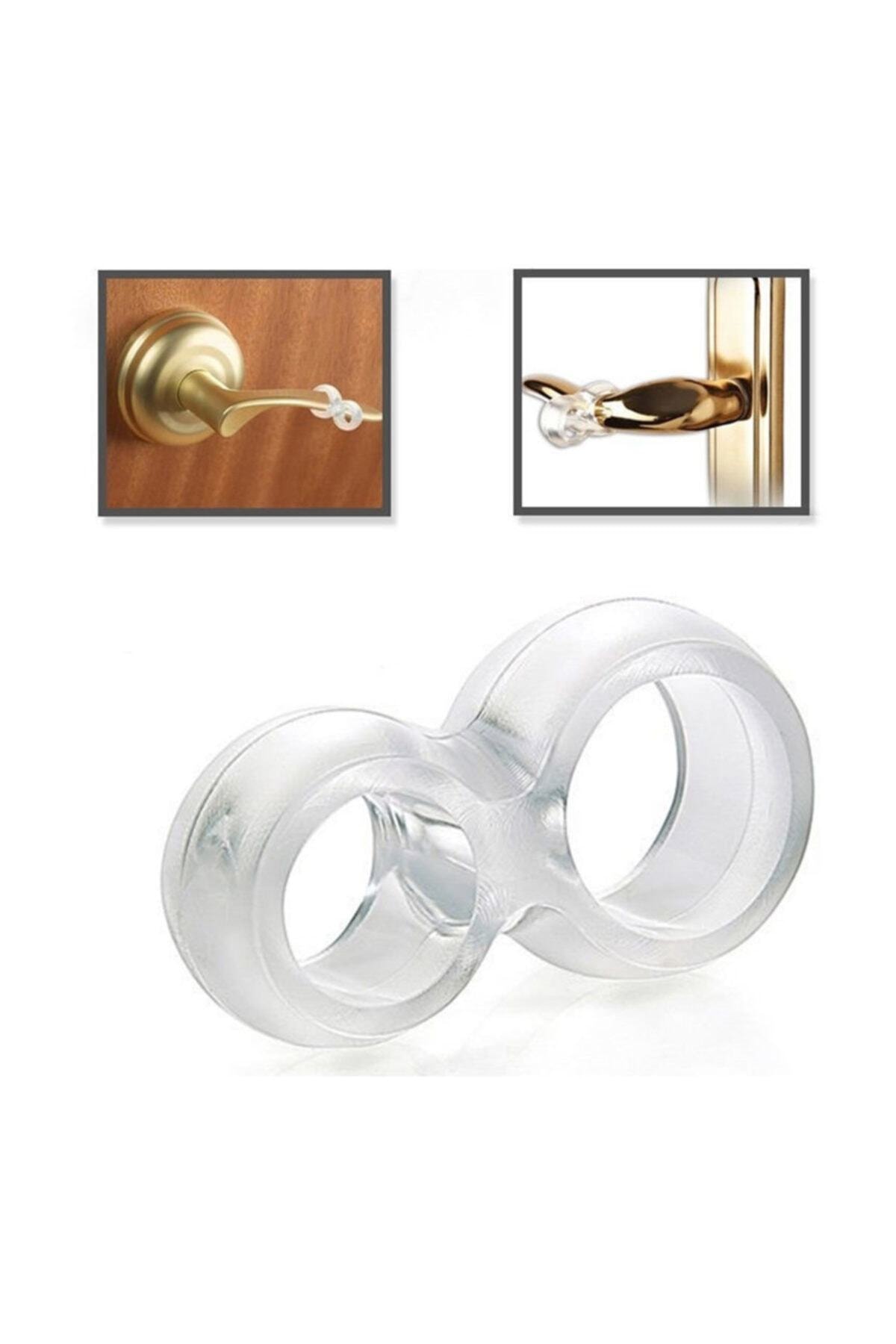 mir home Şeffaf Silikon Kapı Pencere Kolu Stoperi Tamponu (8adet)