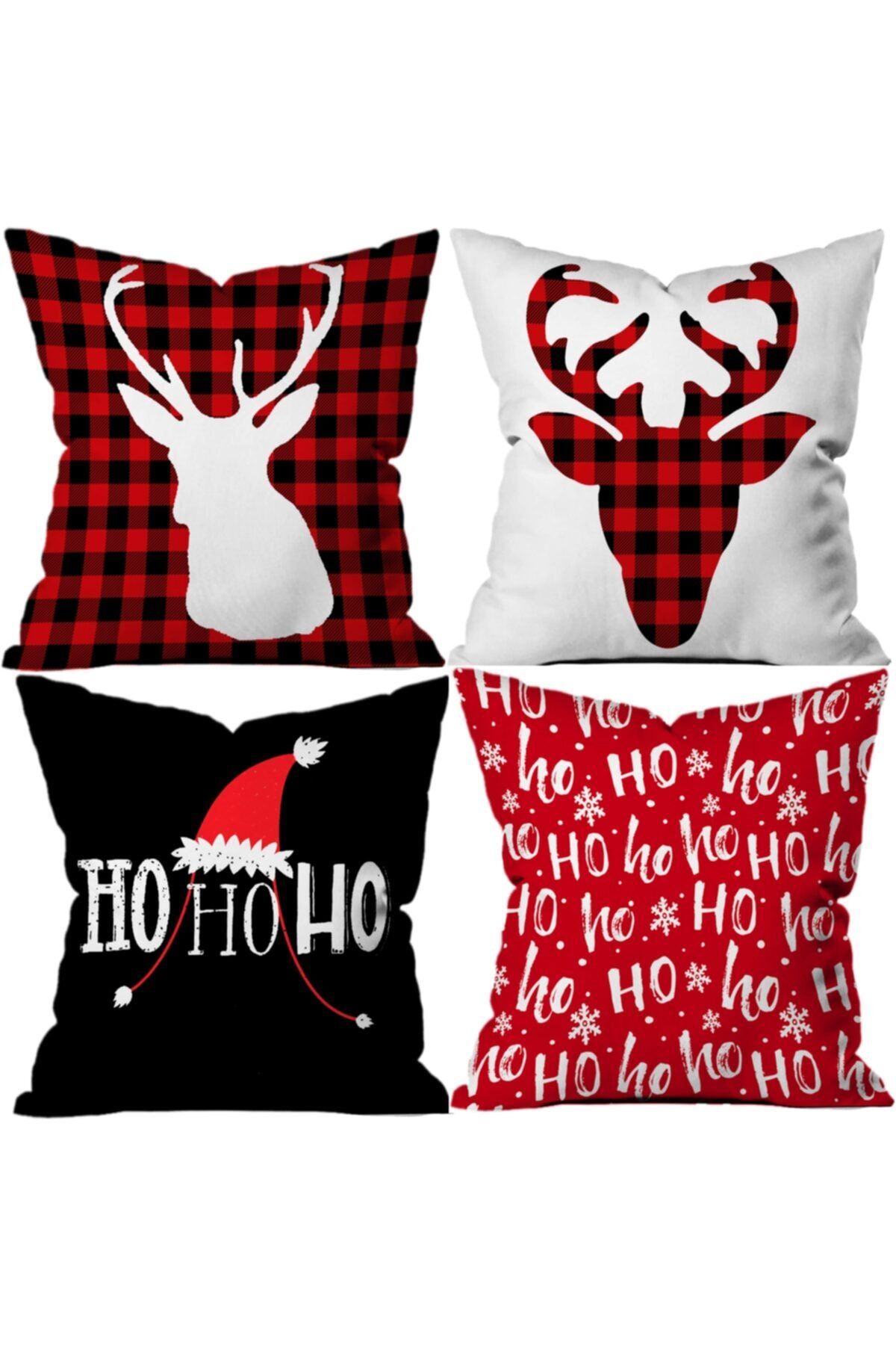 SWEET HOME ARTS Deer 4 Lü Yastık Kırlent Kılıf Seti
