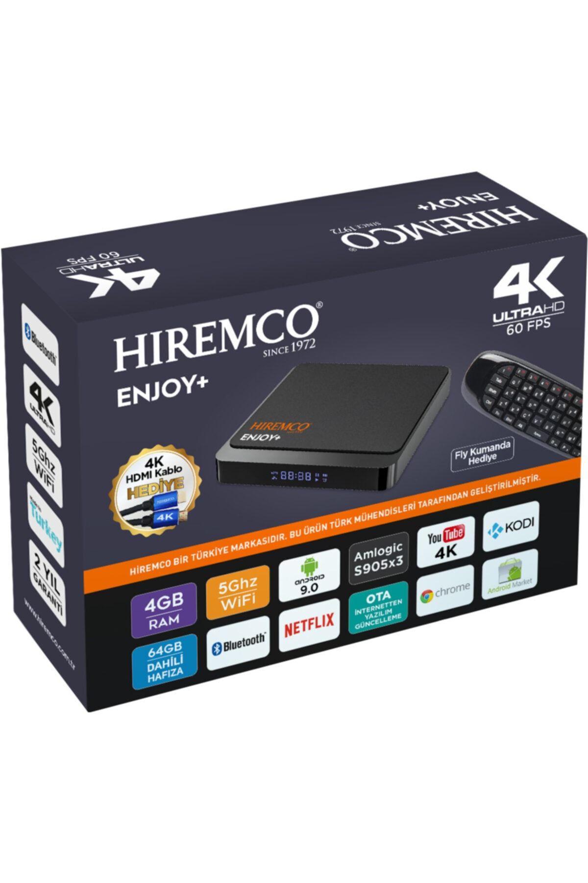 Hiremco Enjoy 4k Ultra Hd 60 Fps 4 64 Android Box 9 0 Fiyati Yorumlari Trendyol