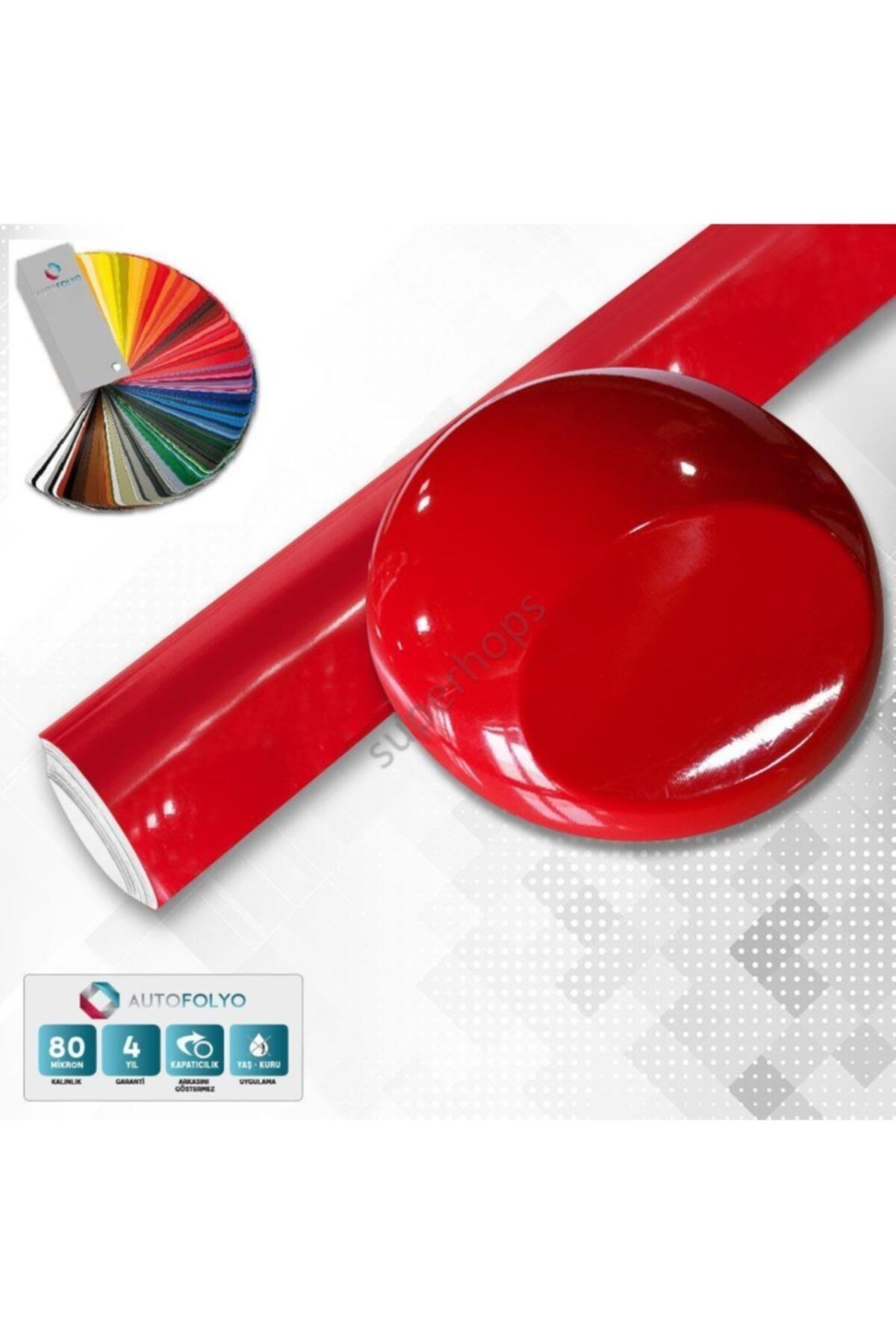AUTOFOLYO Parlak Kırmızı Folyo 61 Cm-2 Metre