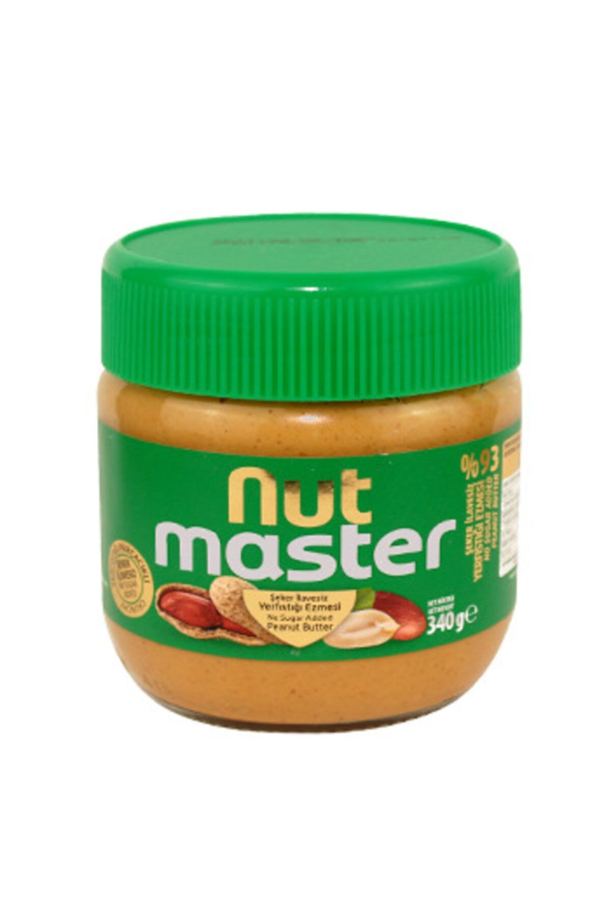 Nut Master Şeker Ilavesiz Yerfıstığı Ezmesi (%93) 340 Gr