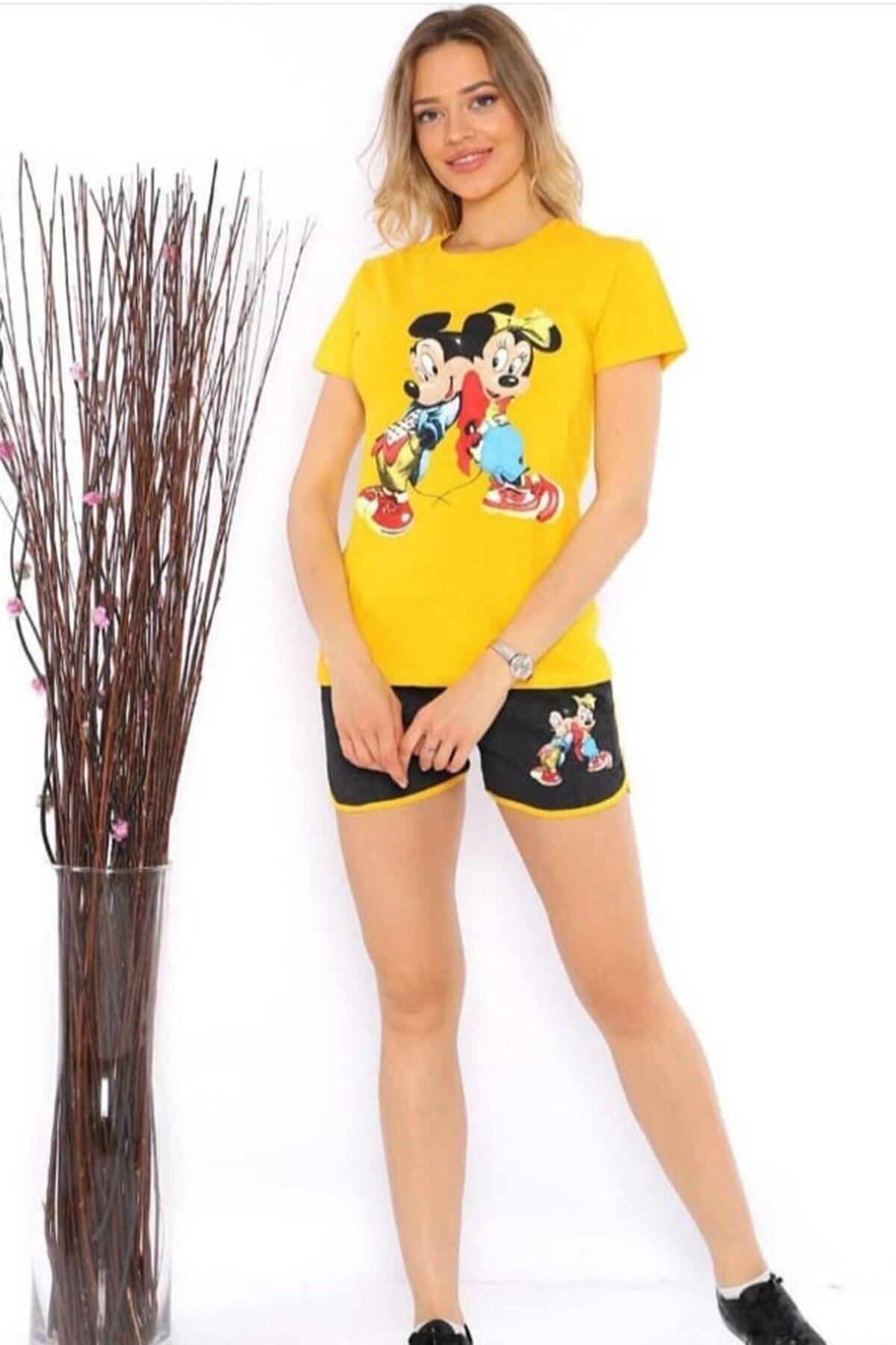 Chicbag Mickey Miie Mouse Şortlu Pijama Takım