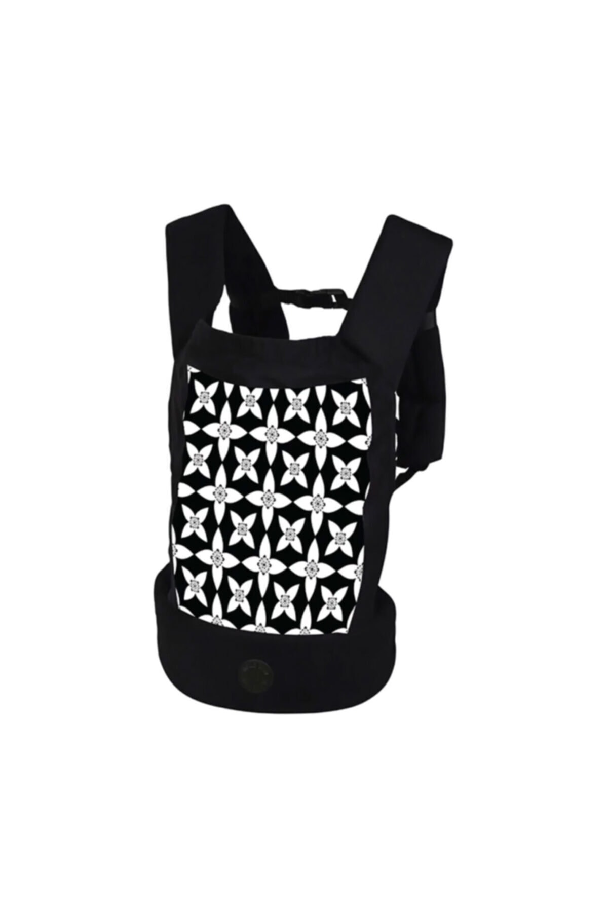 Molls Baby Active Çiçek Desenli Ergonomik Siyah Kanguru