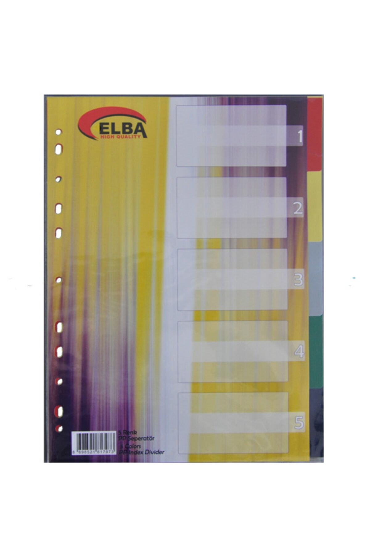Bafix A4 Plastik Seperatör 5 Renkli