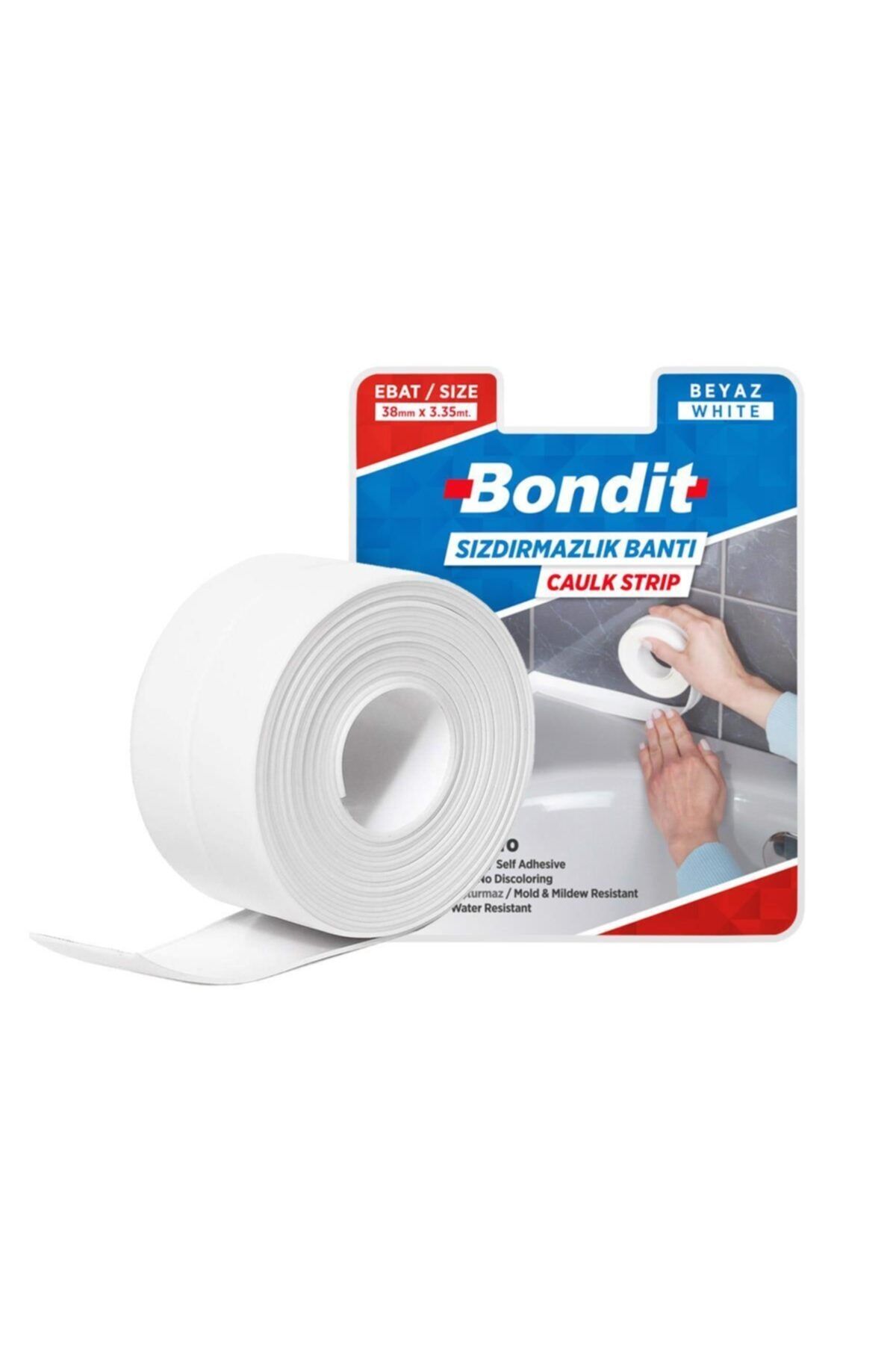 Bondit Ultra Dayanıklı Su Geçirmez Sızdırmazlık Bandı Beyaz 38mm Bnd33538