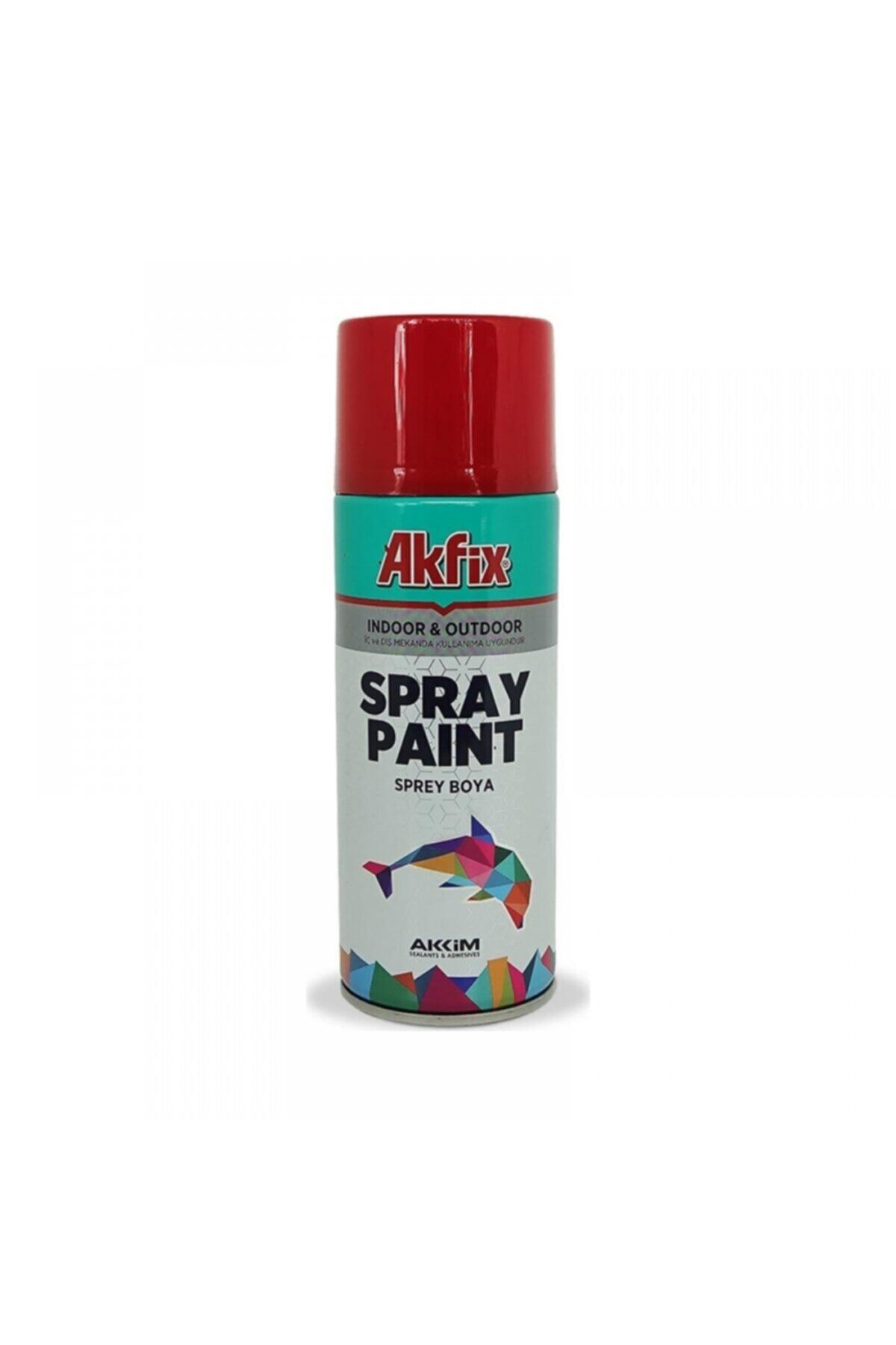 Akfix Akrilik Sprey Boya Parlak Kırmızı 400 ml