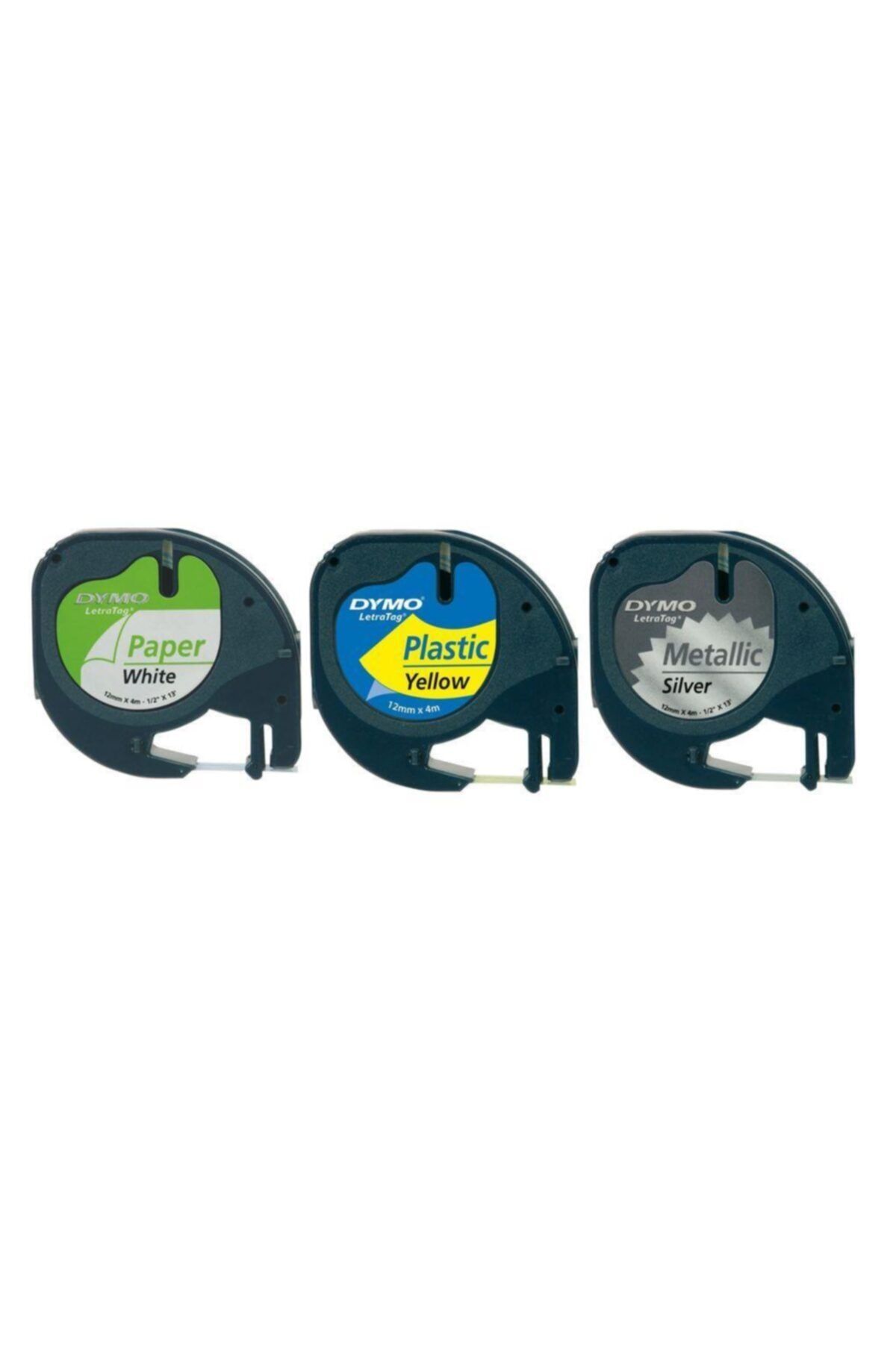 Dymo Letratag 3lü Şerit(kağıt+sarı Plastik+gri Metalik ) (59431)