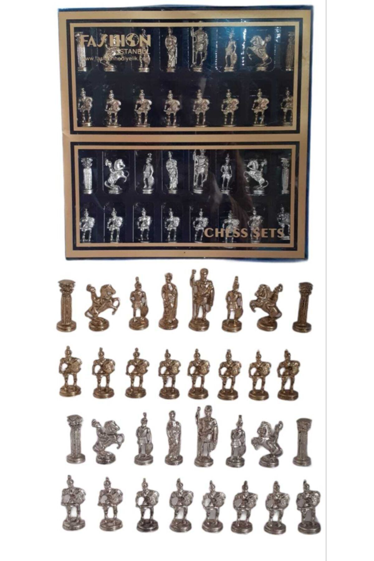 Royal Shop Fashion Istanbul Lüks Metal Satranç Figürleri No:2