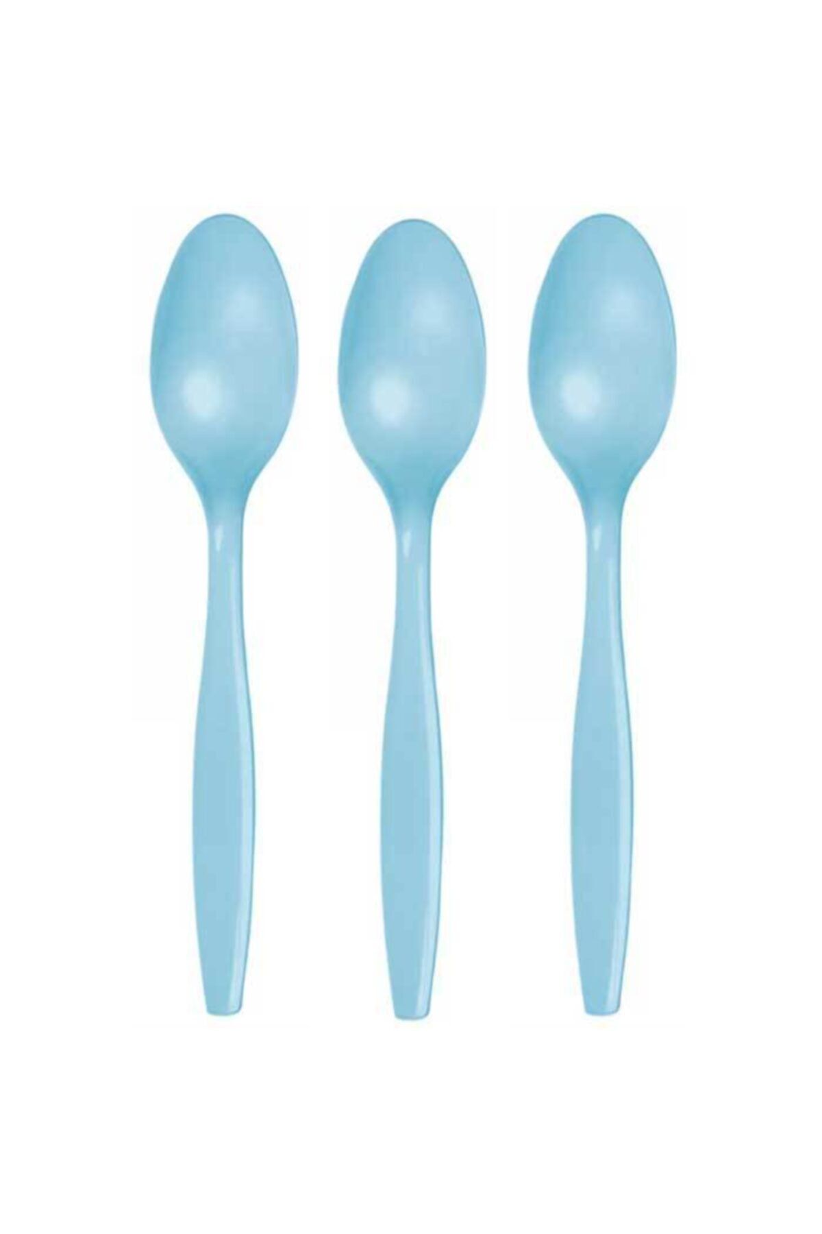 Partioutlet Mavi Renk Plastik Kaşık 25 Adet