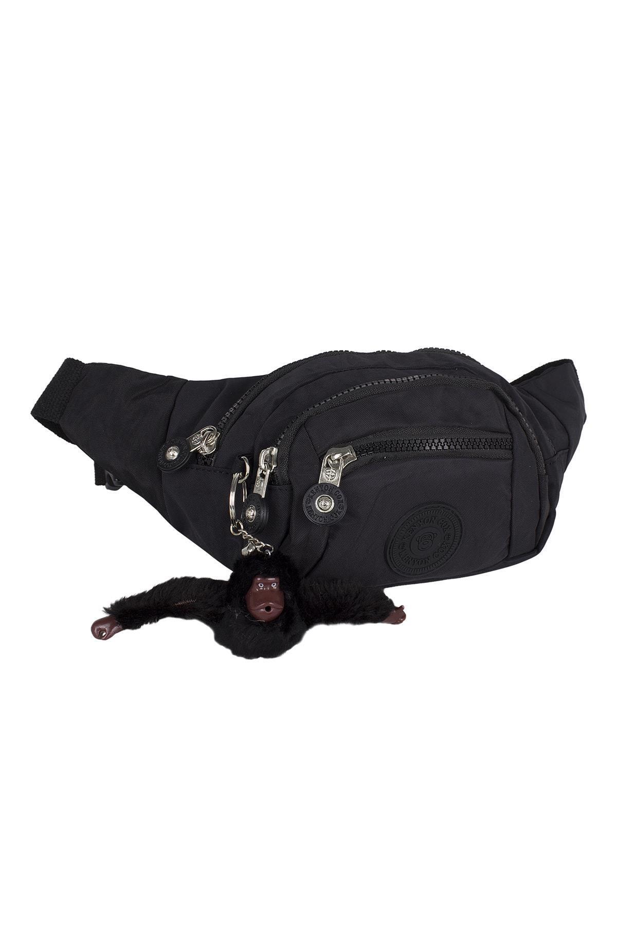 Kenyon Cox Siyah Klinkır Kumaş Kadın Bel Ve Göğüs Çantası 059