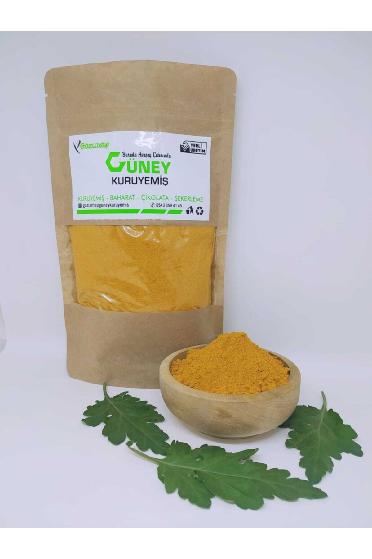 GAZİANTEP GÜNEY KURUYEMİŞ Zerdeçal Öğütülmüş Toz 1 kg