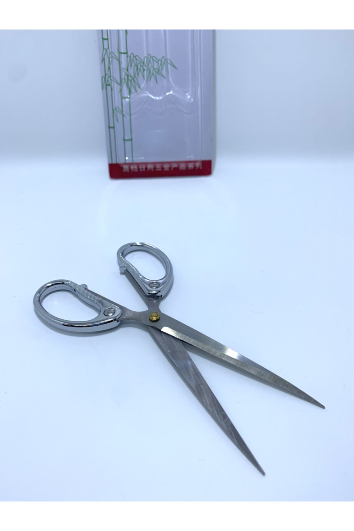 Rengarenk tuhafiye ve hobi Dekoratif Gümüş Makas 17cm