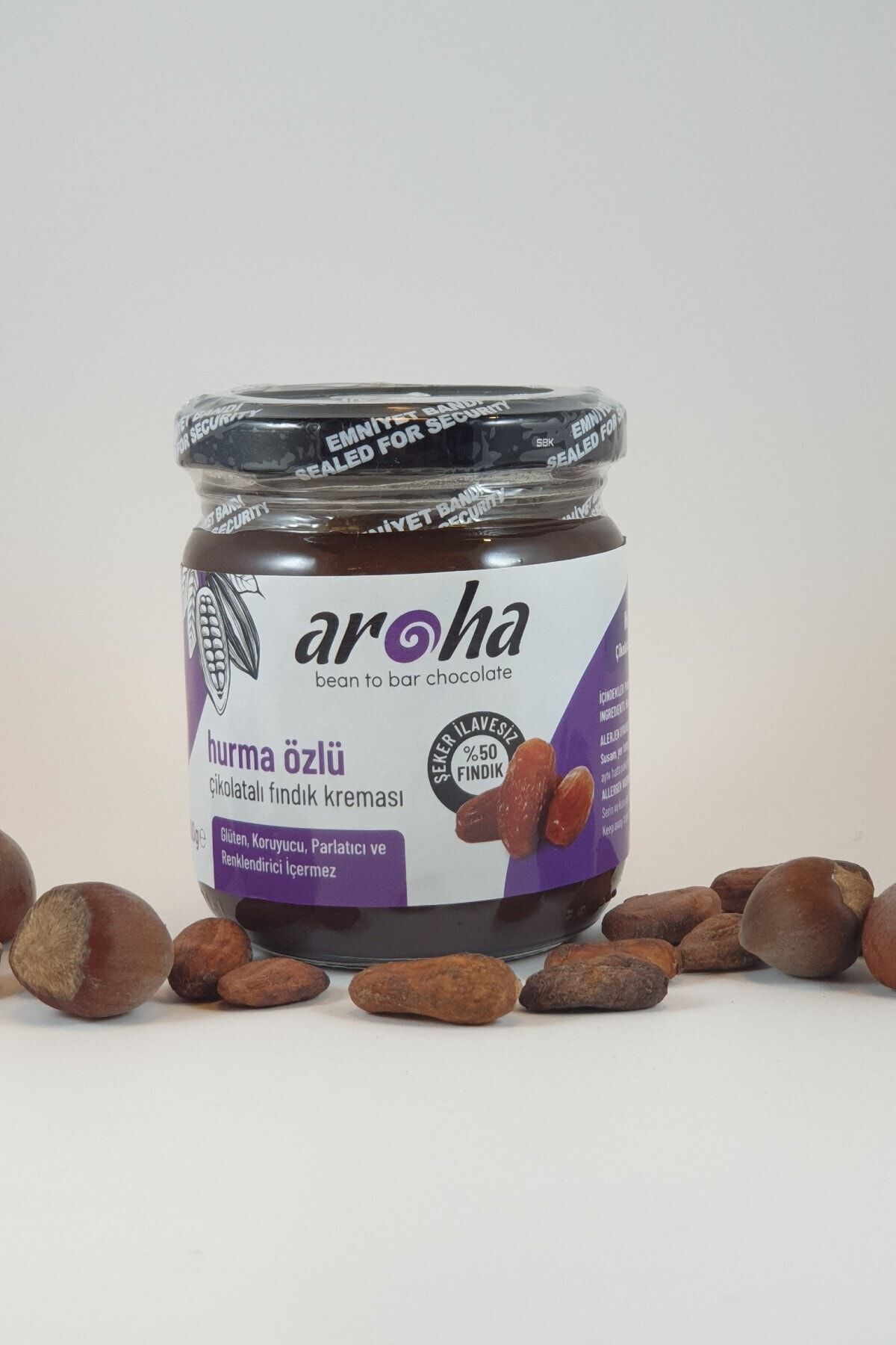 AROHA Hurma Özlü Çikolatalı Fındık Kreması 180 gr x 2