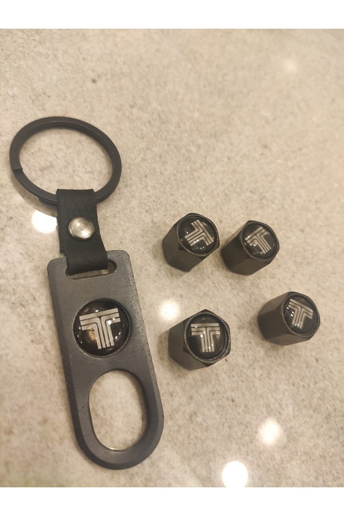 KESEROTO Metal Sibop Kapağı Ve Anahtarlık Set Tofaş Logolu