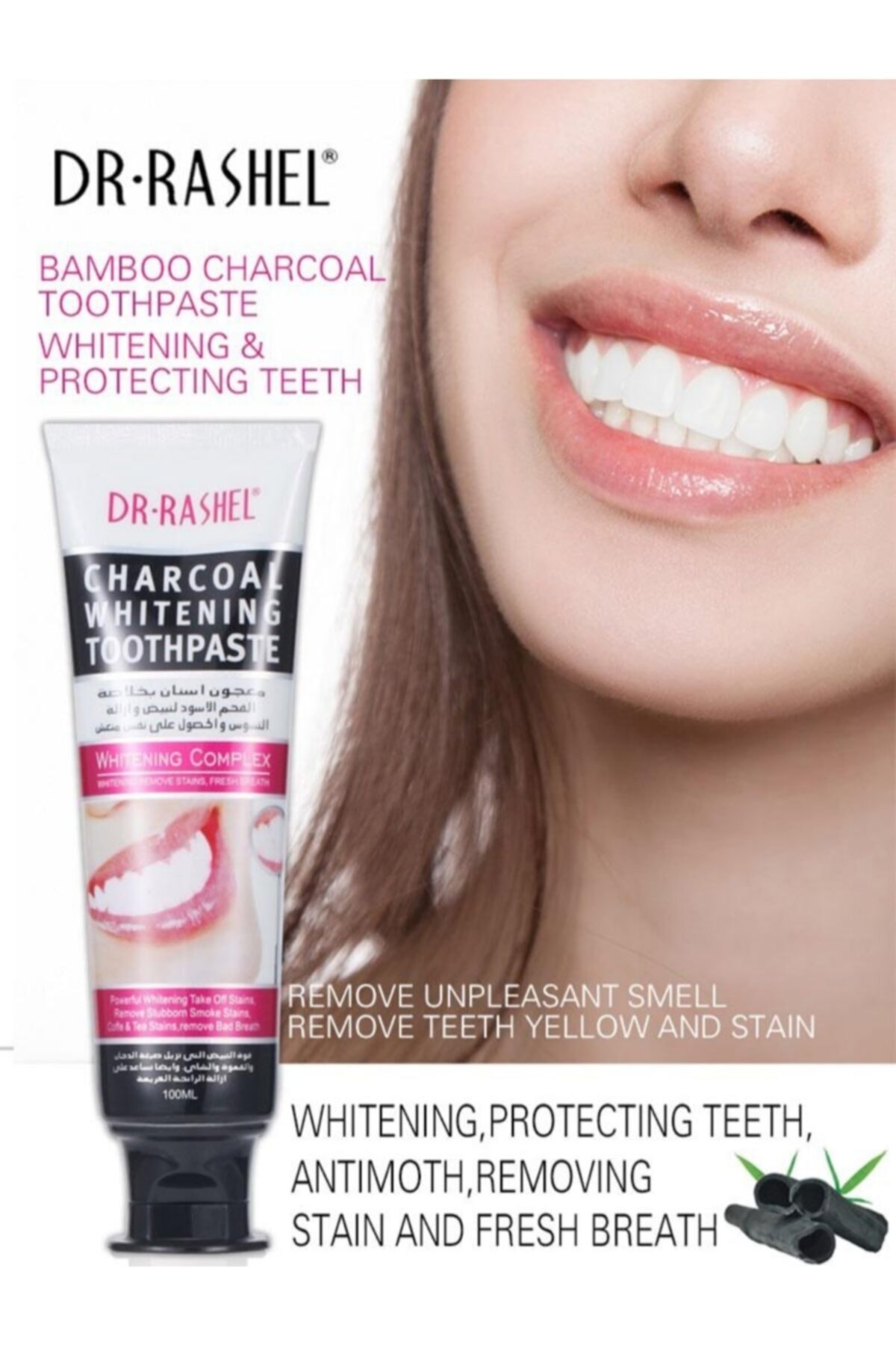 Mardinal Diş Beyazlatıcı Dr. Rashel Bamboo Charcoal Whıtening Toothpast Diş Sararma Karsiti