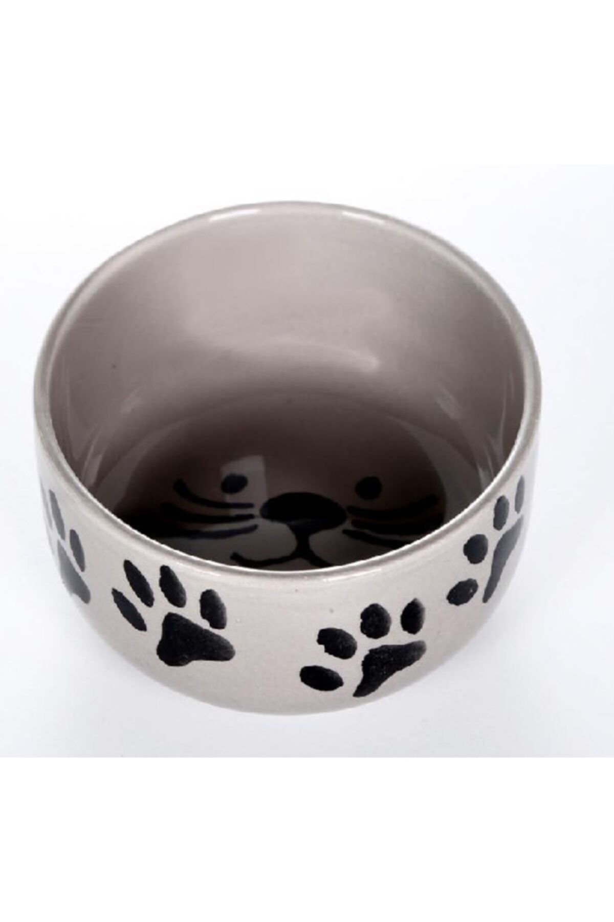 GND PET Seramik Kedi Mama Ve Su Kabı 250 ml Gri