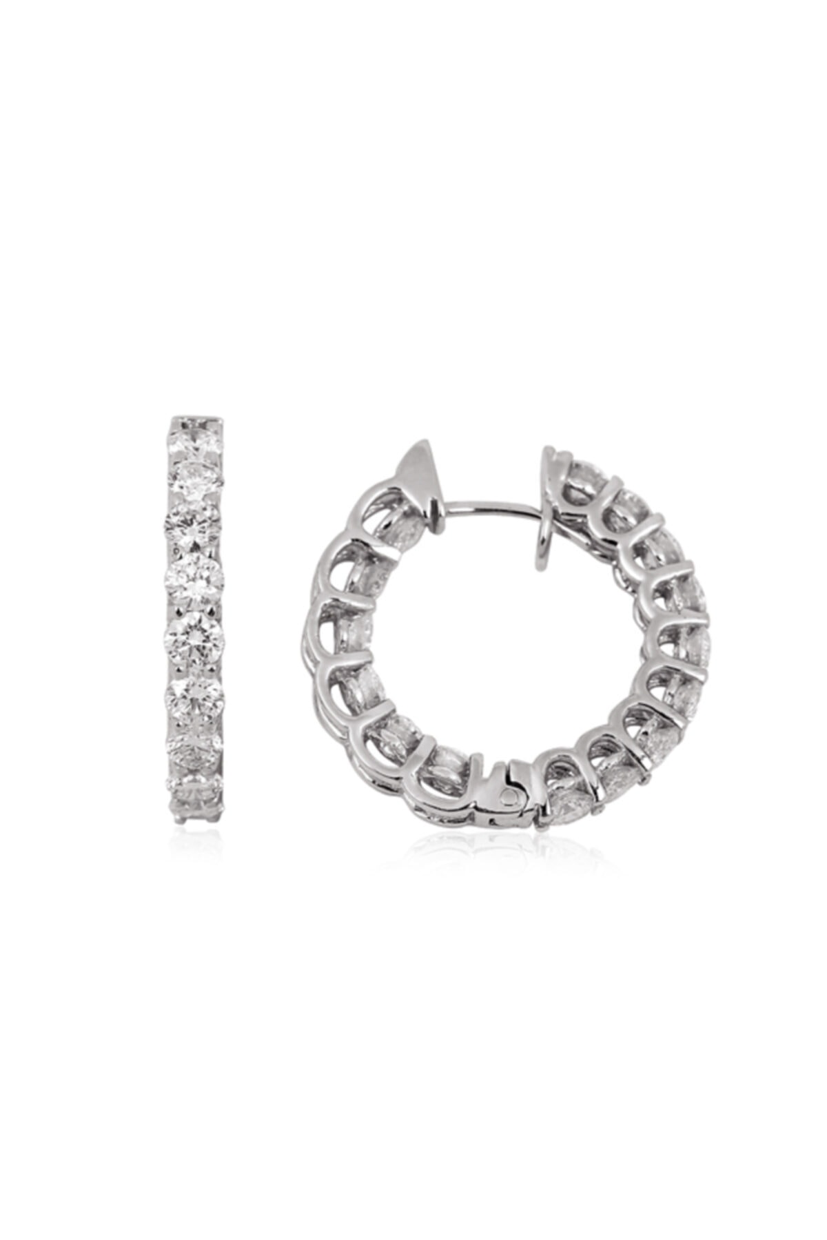Barok Diamond Pırlanta Tamtur Küpe 2.87ct 18 Ayar