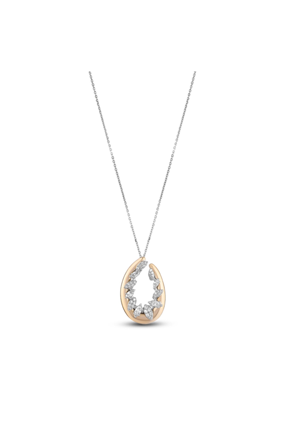 Barok Diamond Coronet Pırlanta Kolye 0.88 Ct. E Vs 18k