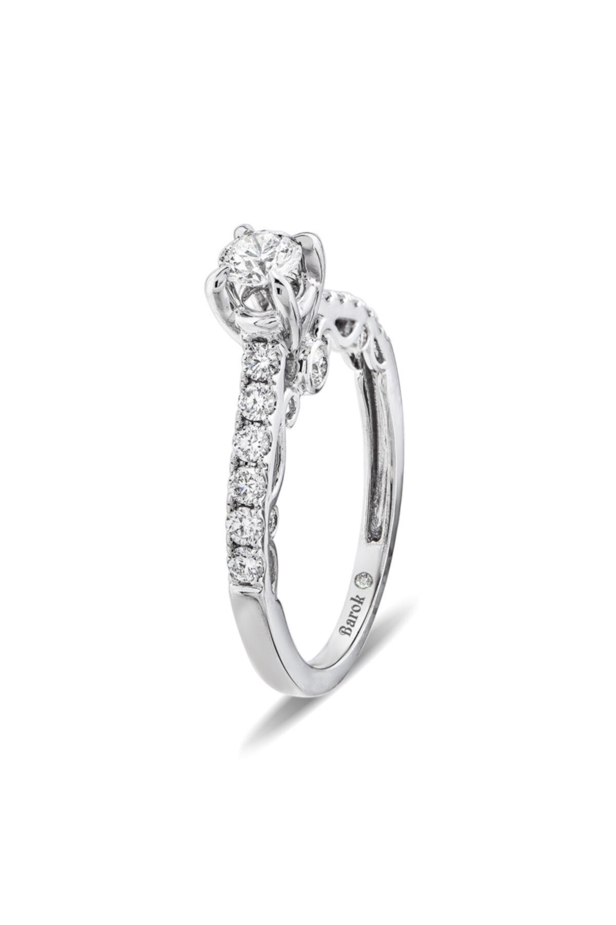 Barok Diamond Pırlanta Tektaş Yüzük 0.79 Ct. E Vs 18k