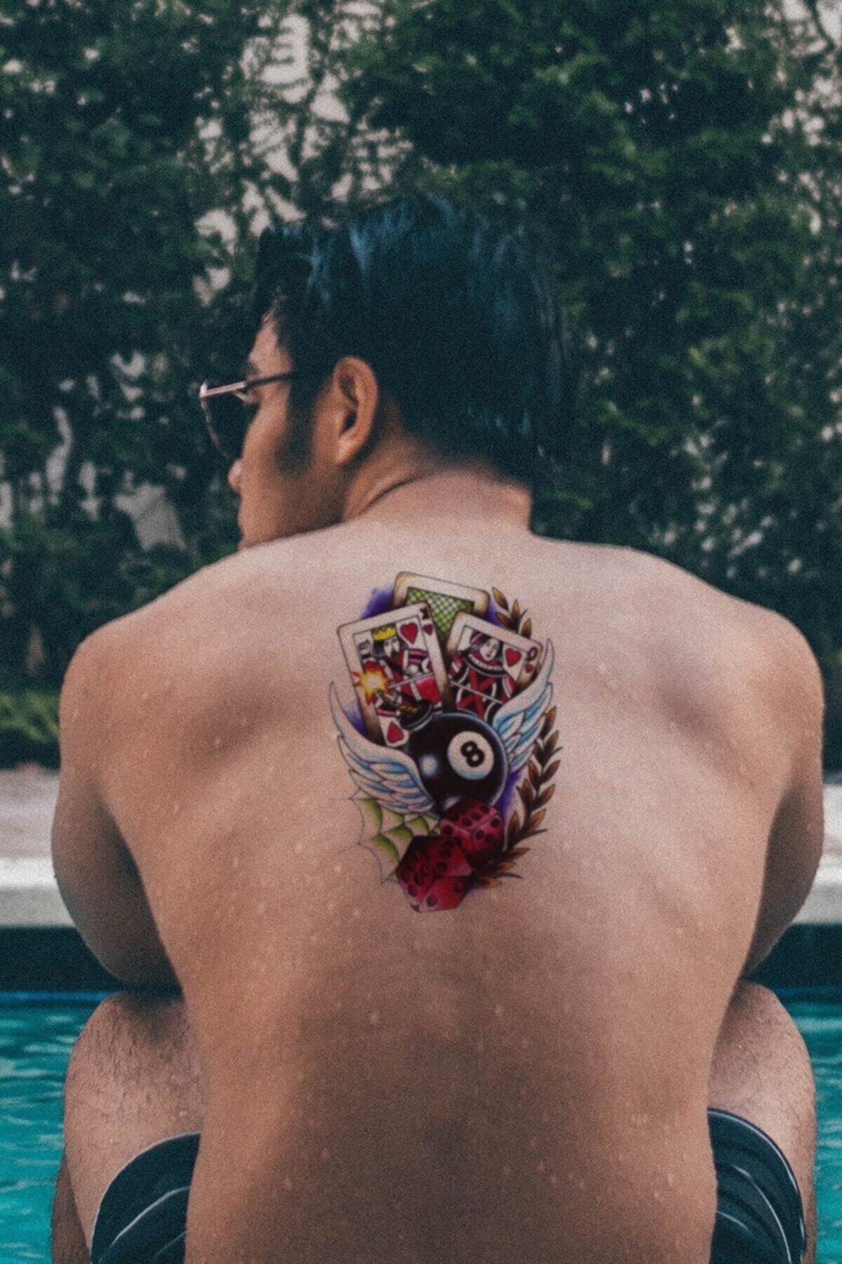 TAKIŞTIR Geçici Kart Ve Bilardo Topu Tatto