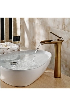 Antik Eskitme Şelale Akışlı Çanak Lavabo Bataryası Image 4