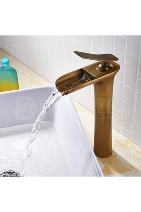 Antik Eskitme Şelale Akışlı Çanak Lavabo Bataryası Image 5