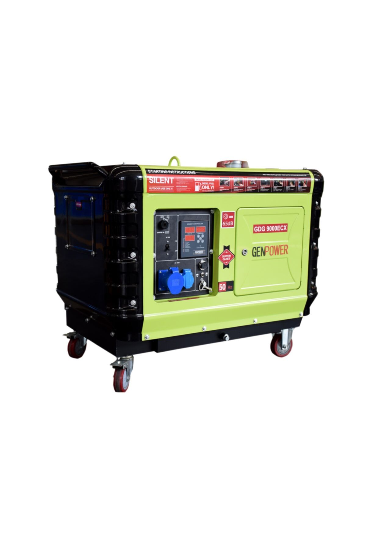GenPower Gdg 9000 Ecx 9 Kva Marşlı Süper Sessiz Kabinli Dizel Monofaze Portatif Jeneratör