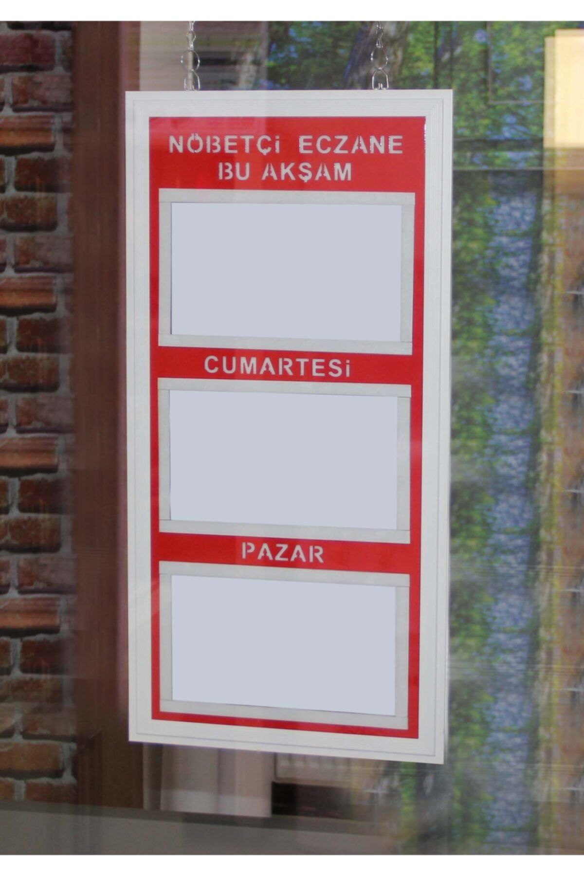 Ufuk Store Işıklı Nöbetçi Eczane Panosu (Zincirli Askılı)
