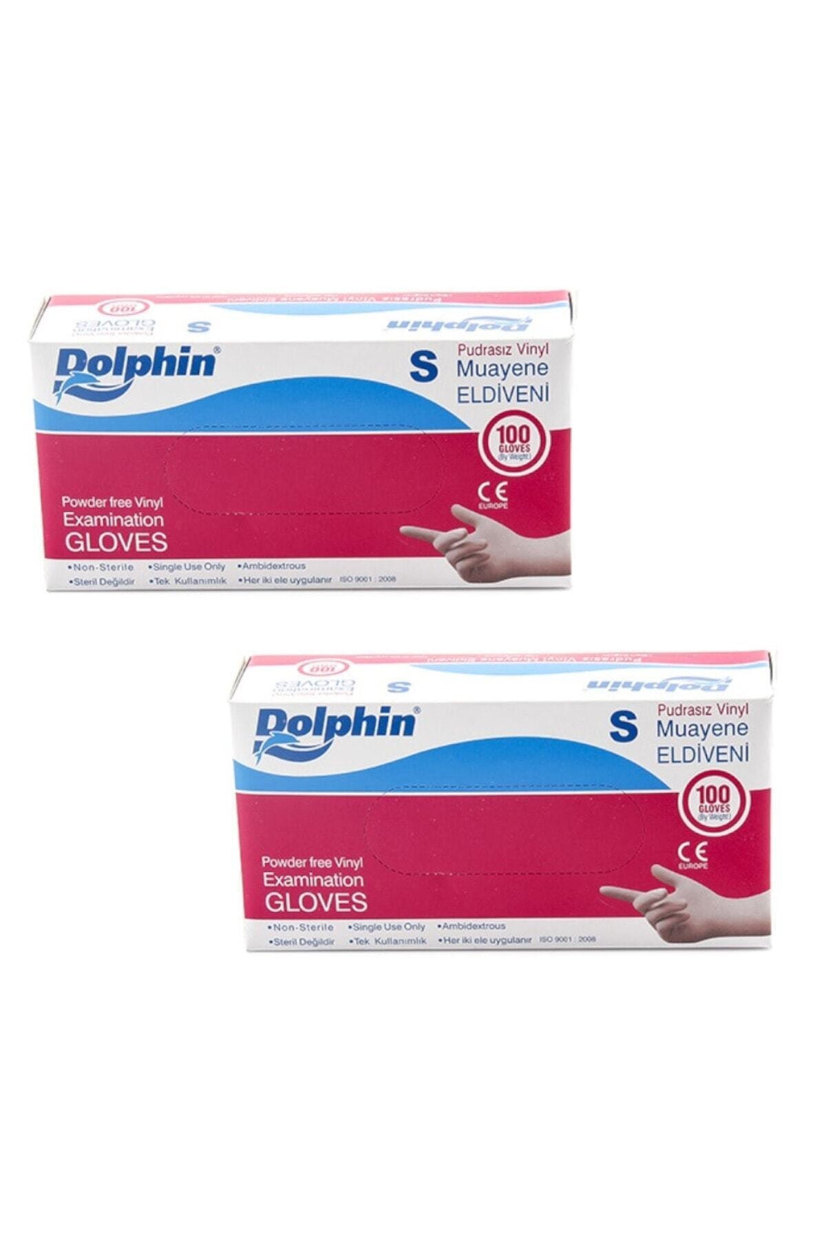 Dolphin Pudrasız Vinill Eldiven 100'lü S Beden 2 Li Paket