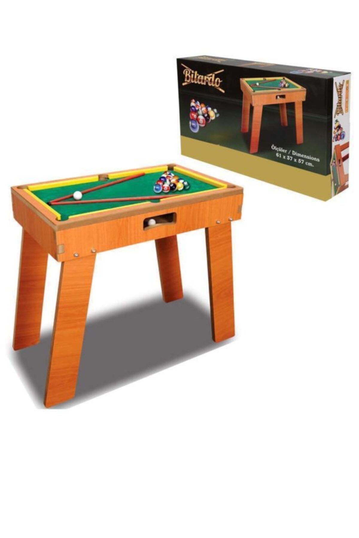Liggo Ahşap Ayaklı Büyük Boy Bilardo Oyun Seti