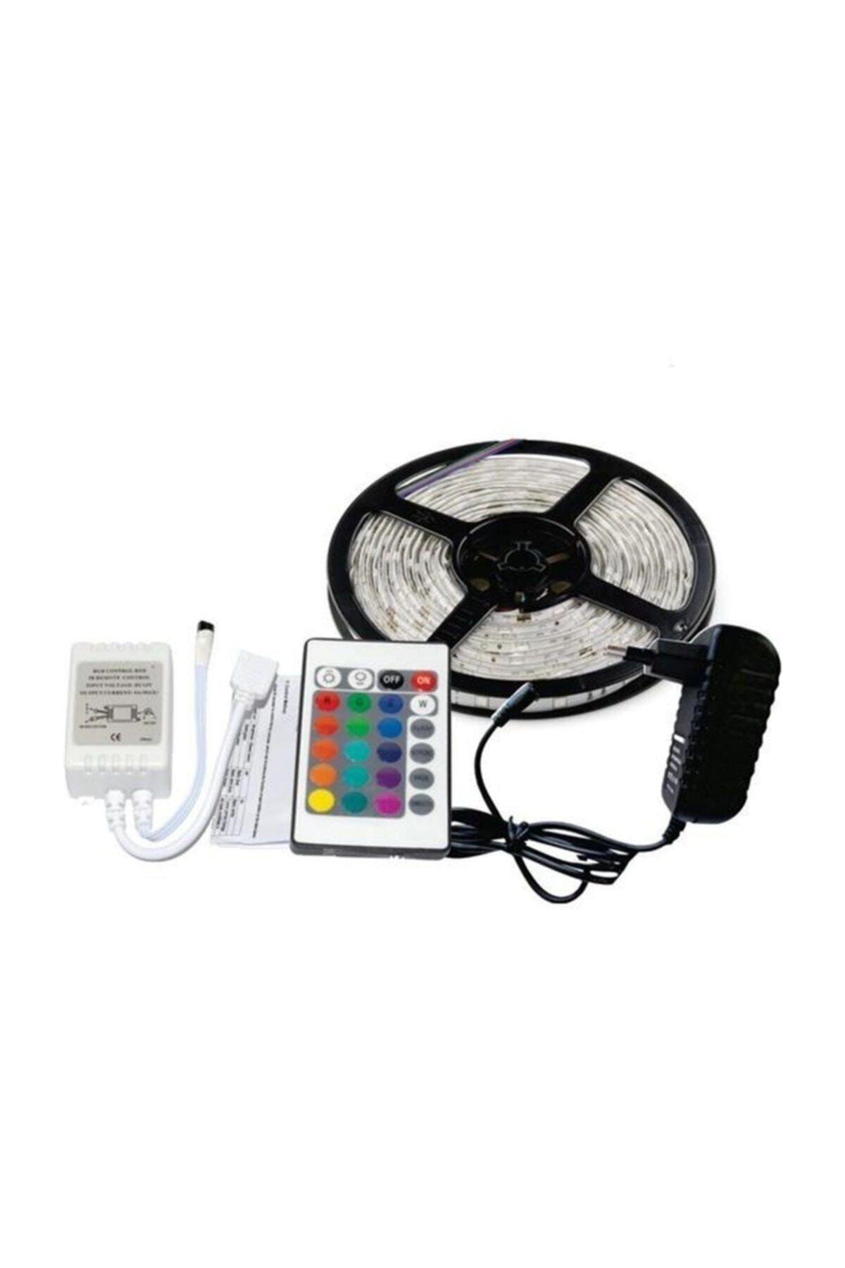 UcuzHA 5 Metre Rgb Şerit Led 16 Renkli Iç Dış Mekan Kumandalı Set