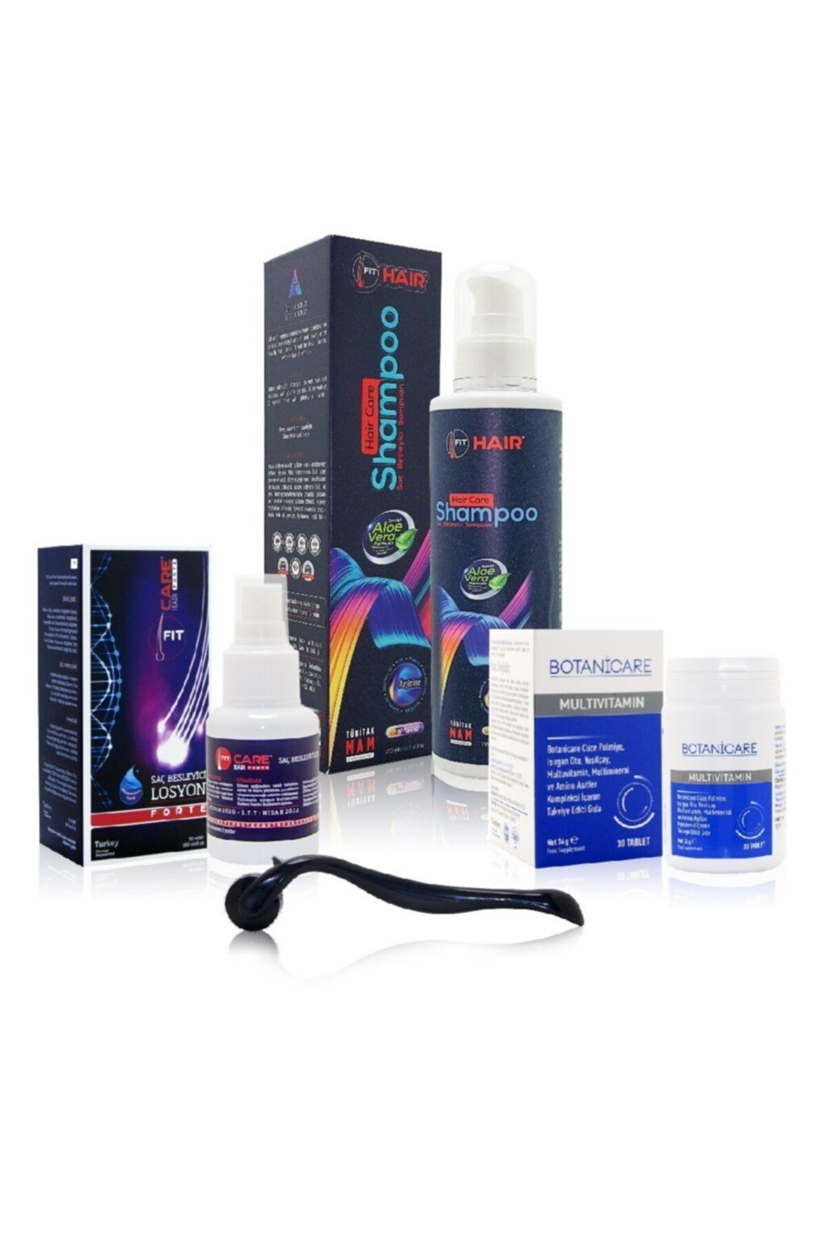 FitcareForte Fitcare Forte % 30 Daha Güçlü Saç Losyonu + Multivitamin +fit Hair Şampuan + Tarak